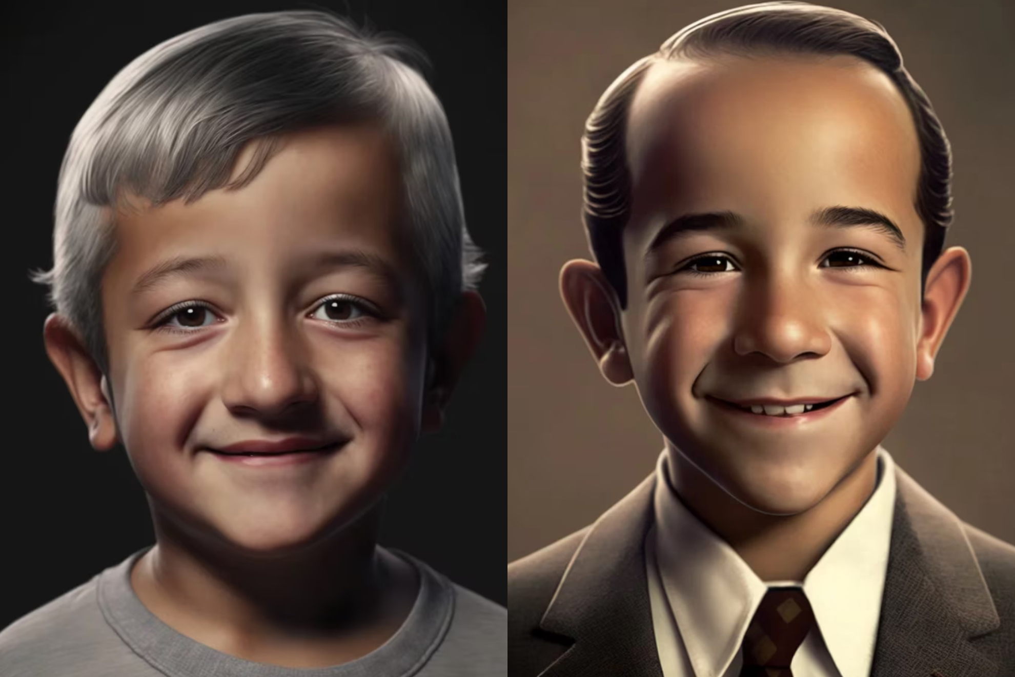 Con motivo del D�a del Ni�o que ser� el pr�ximo domingo, I.A. Decode en Twitter se dio a la tarea de utilizar la Inteligencia Artificial para generar las im�genes de pol�ticos mexicanos de primer nivel en la actualidad como menores de edad, el resultado es imperdible.