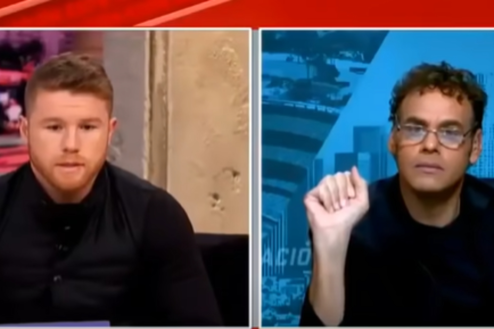 Canelo �lvarez y David Faitelson.