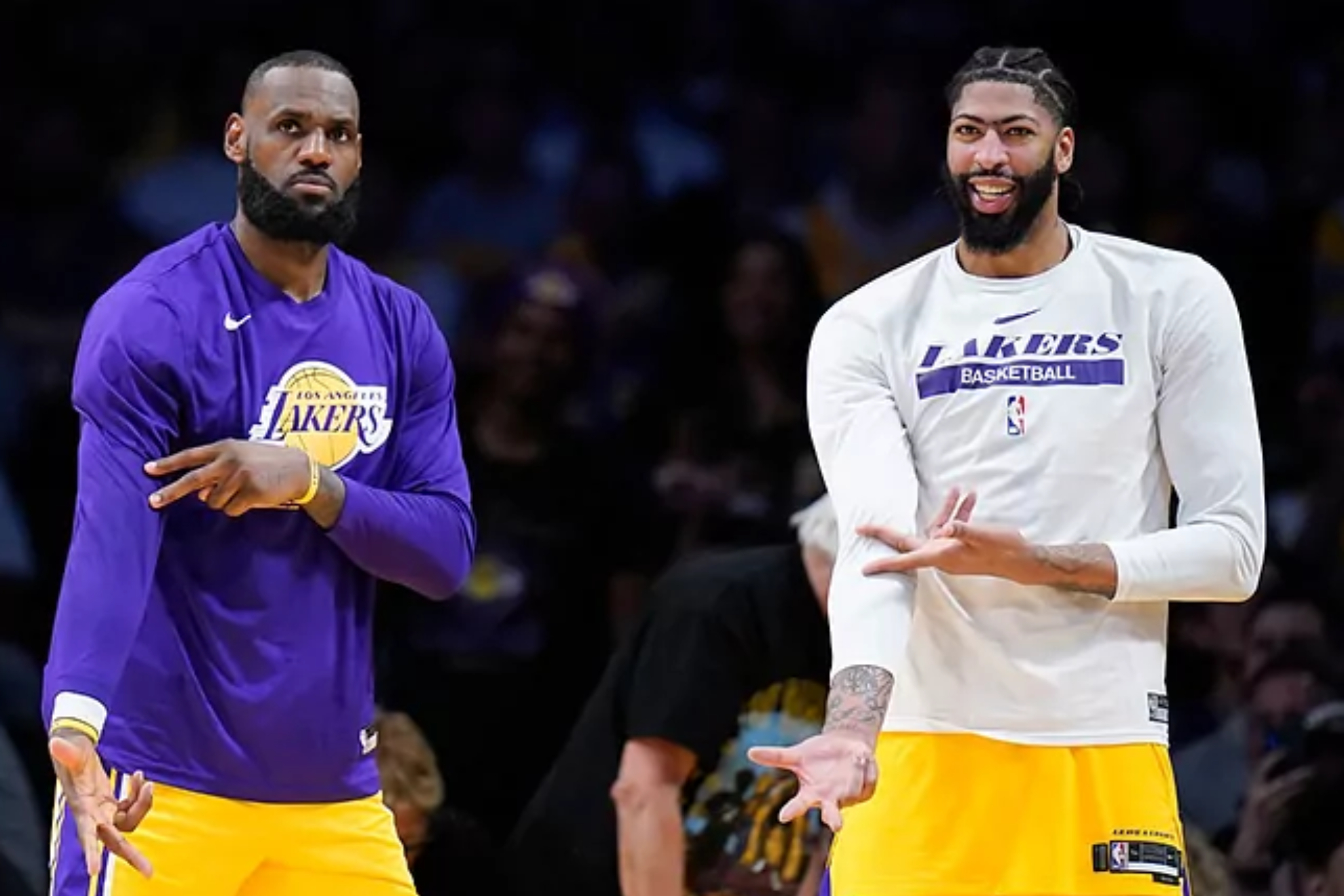 LeBron James y Anthony Davis.