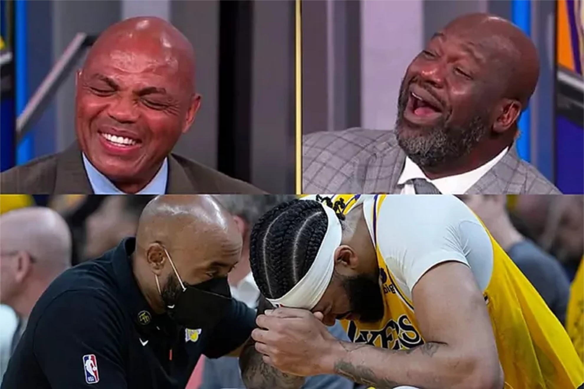 Barkley y Shaq no pudieron contener la risa por reporte de Anthony Davis en silla de ruedas