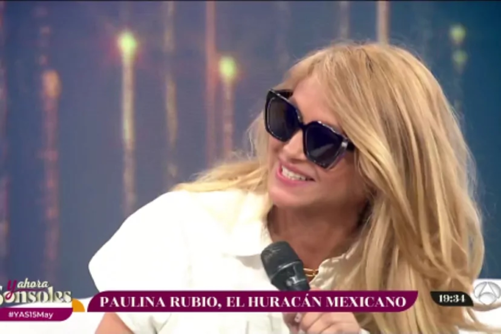 Paulina Rubio, durante el programa espa�ol Y ahora Sonsoles.
