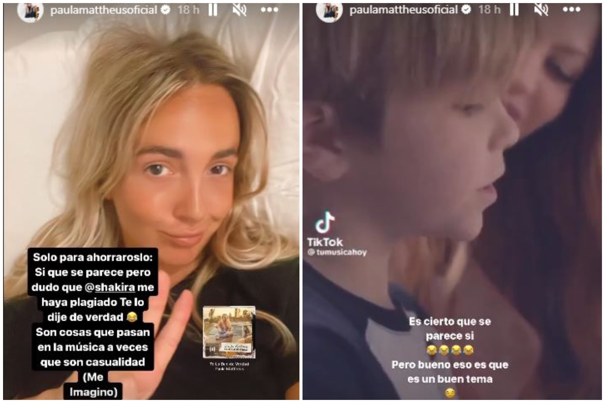 Paula Mattheus Shakira Acr�stico Te lo dije de verdad canci�n plagio parecidas m�sica