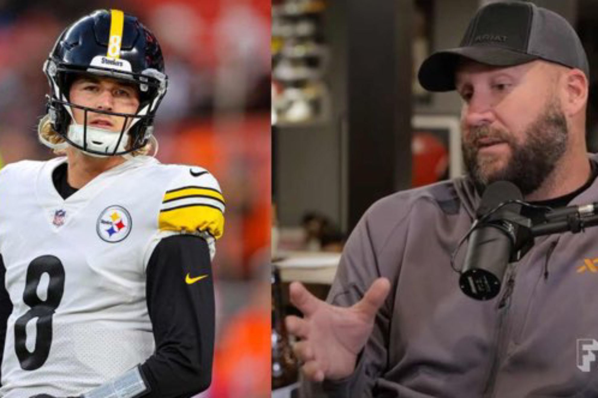 Kenny Pickett y Ben Roethlisberger