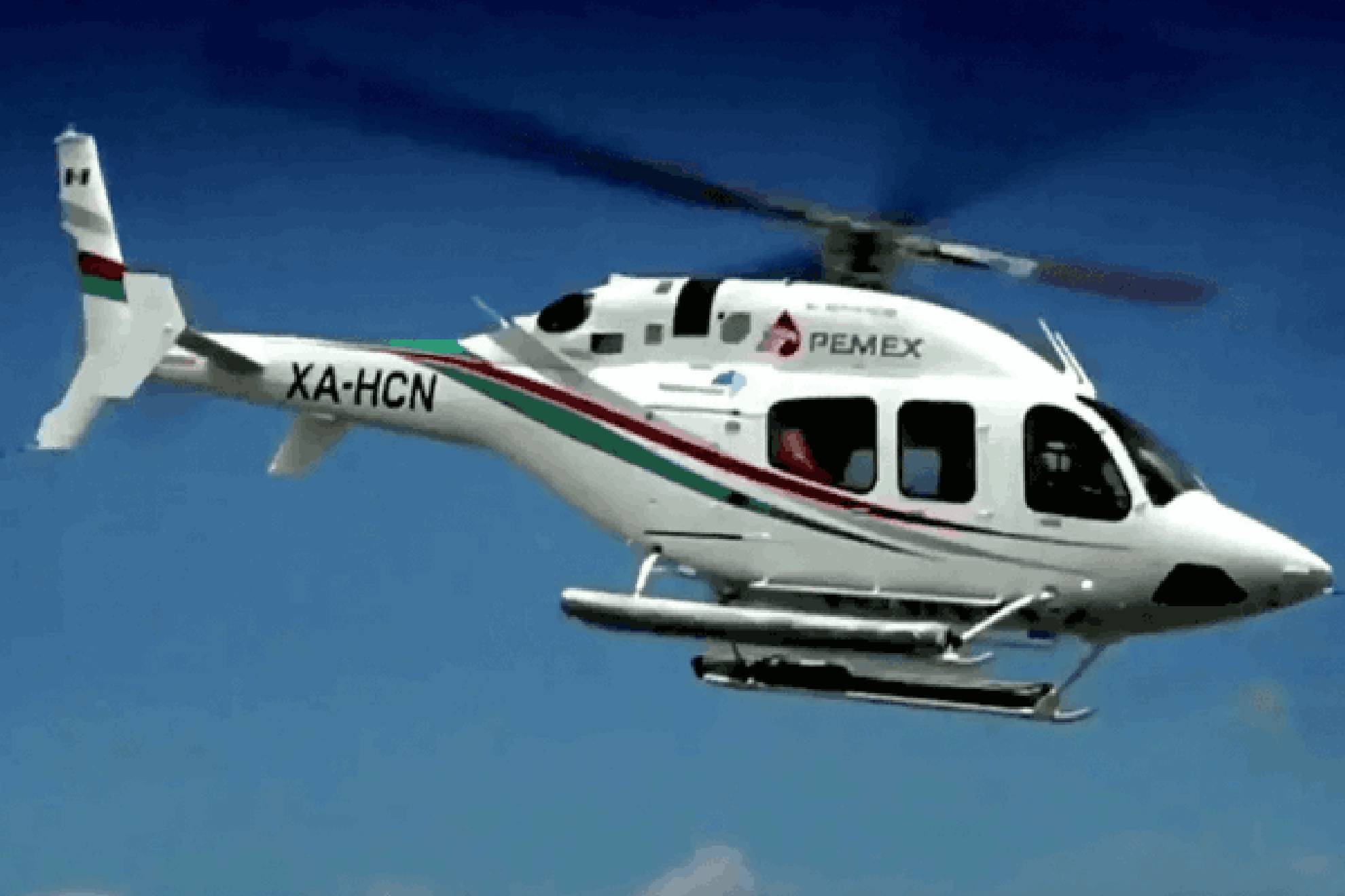 La aeronave es propiedad de la empresa de transporte a�reo mexicana Heliservicio