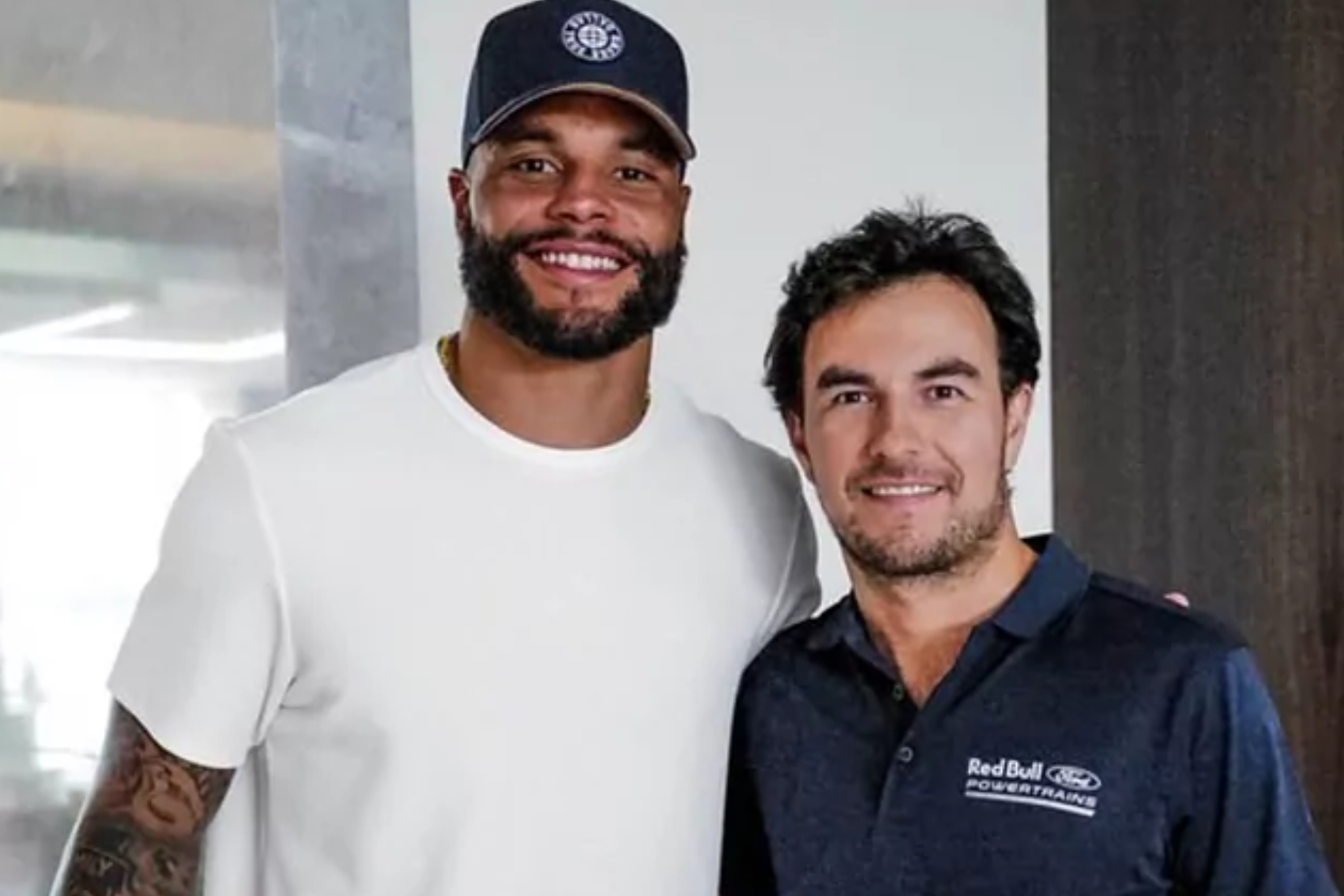 Dak Prescott y Checo P�rez.