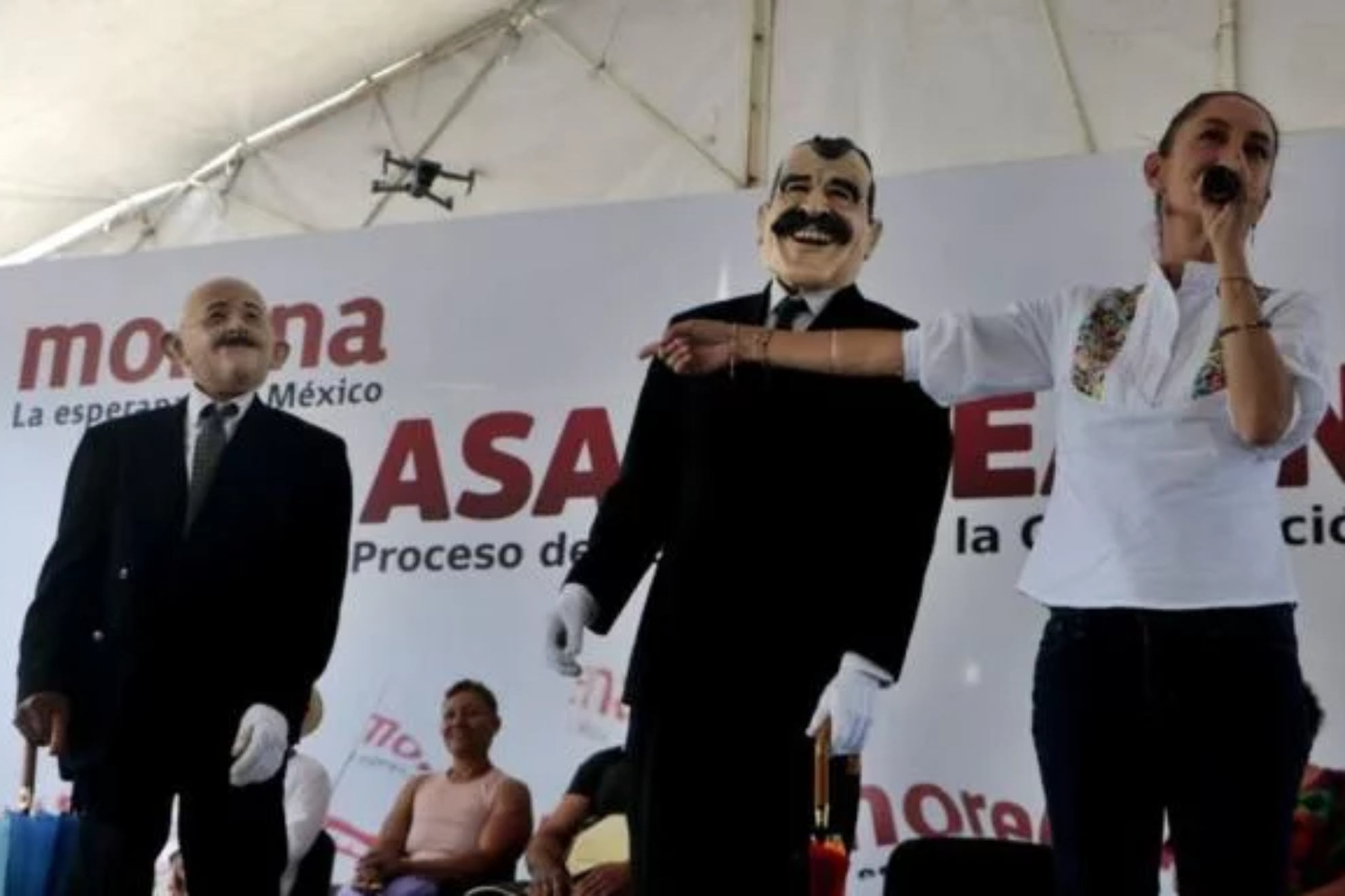 Carlos Salinas, Vicente Fox y Claudia Sheinbaum.