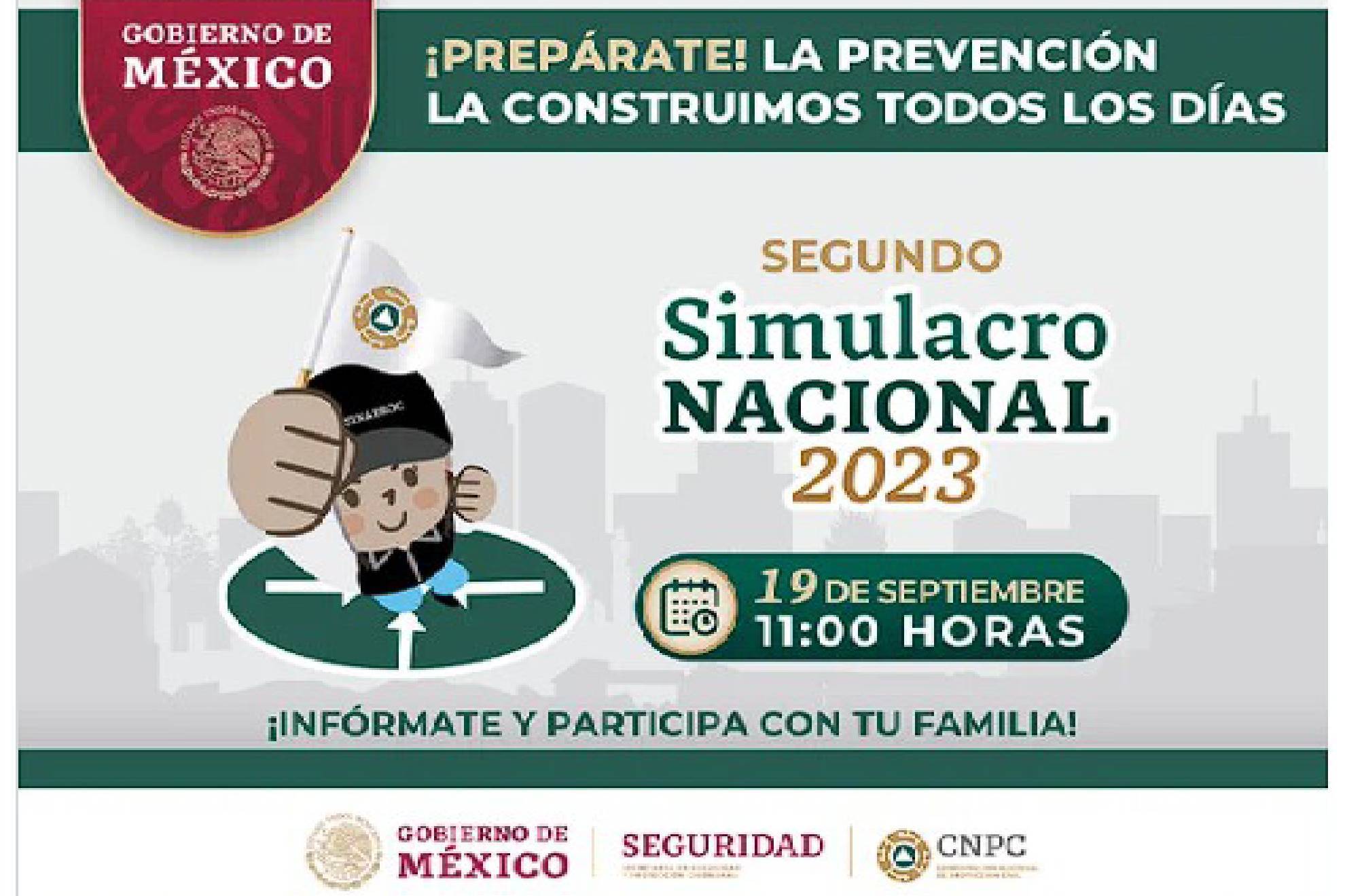 Se llev� a cabo en la CDMX el segundo Simulacro Nacional 2023