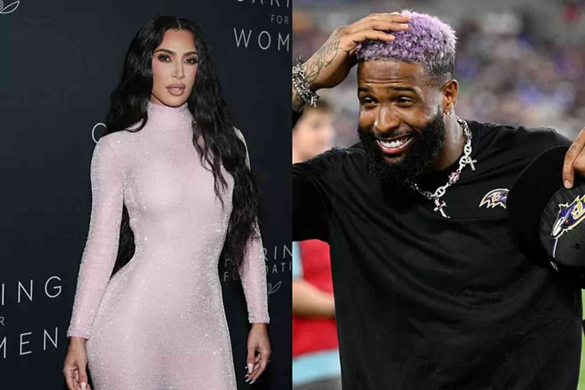 Kim Kardashian y Odell Beckham Jr.