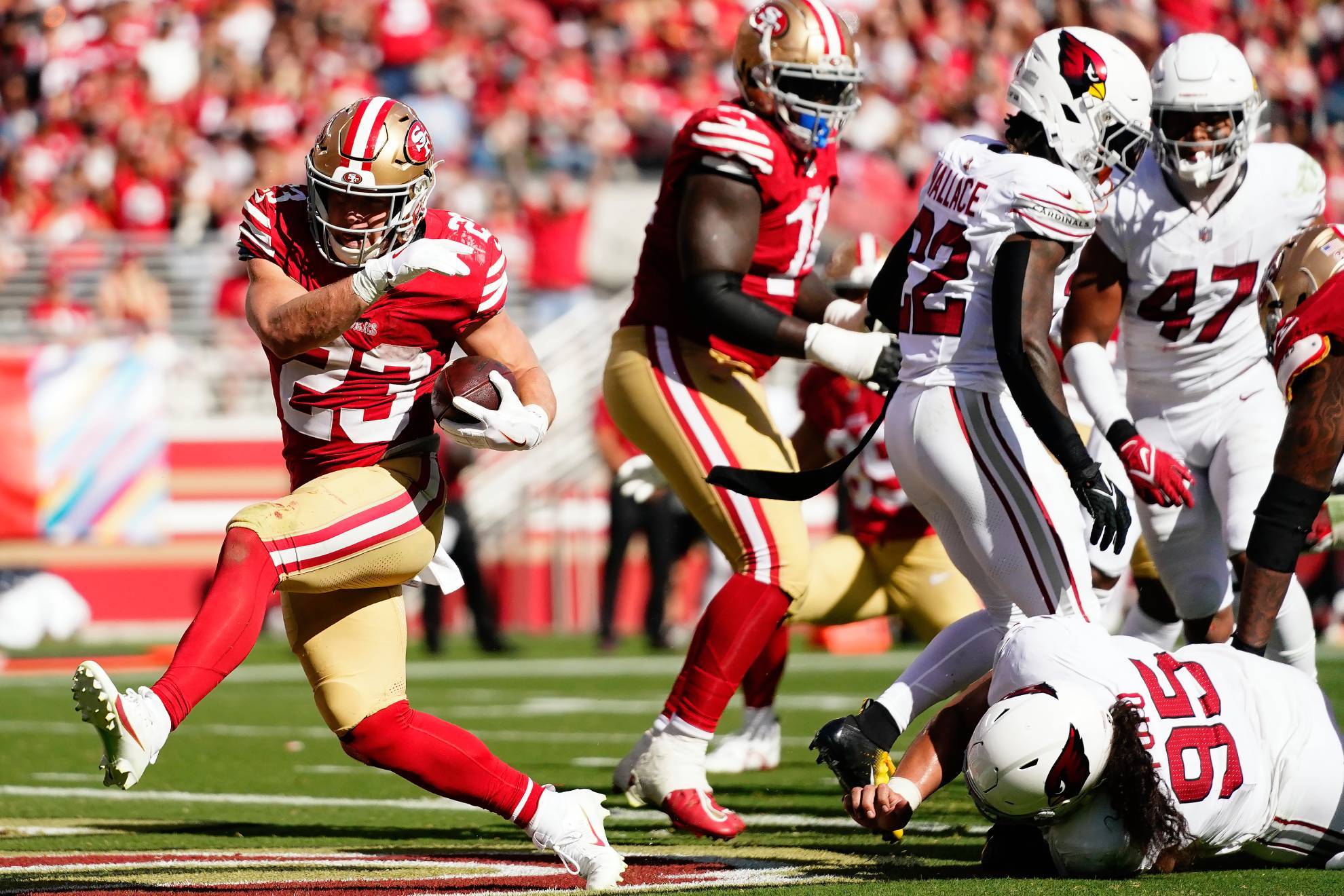 Christian McCaffrey San Francisco 49ers Arizona Cardinals NFL