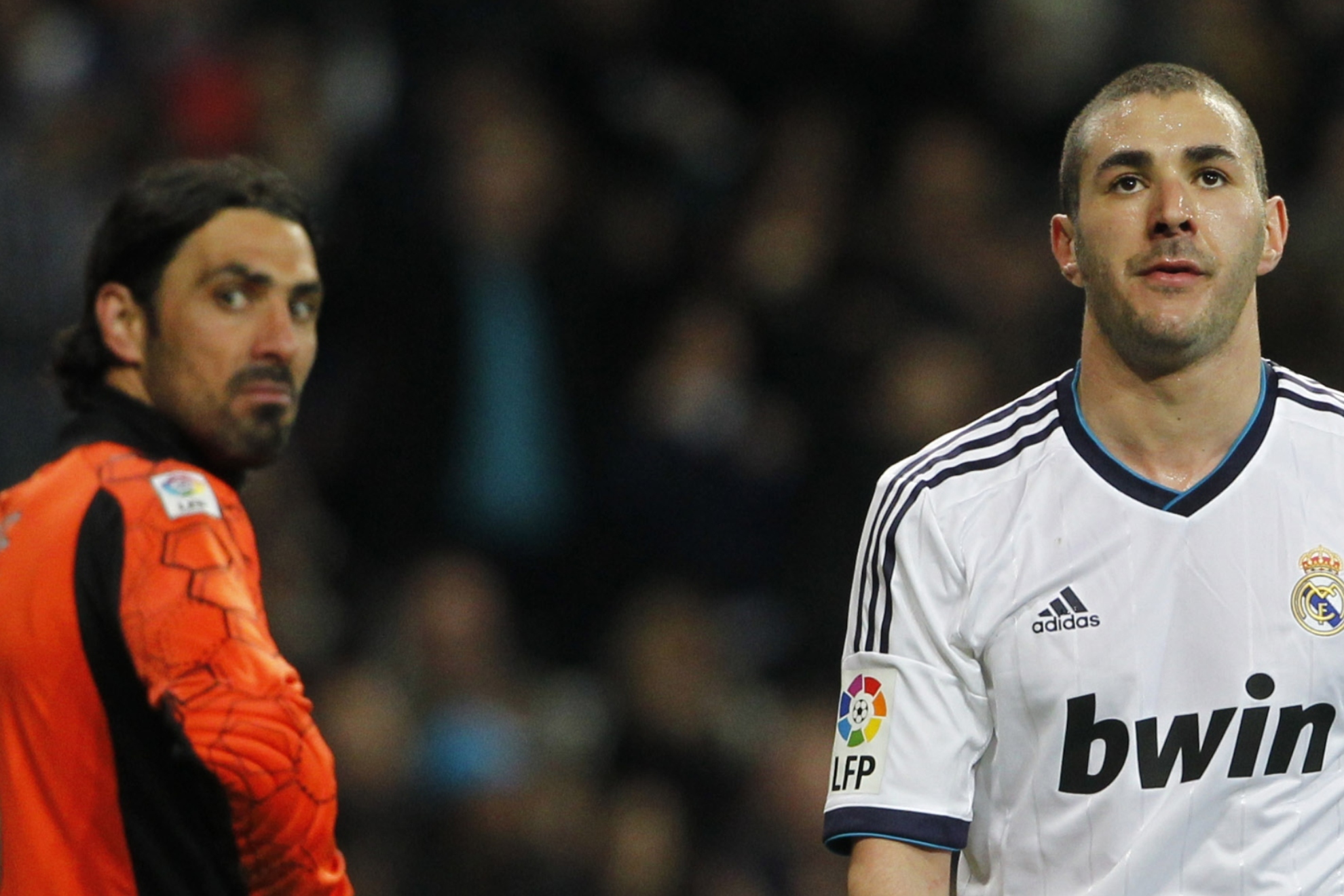 Aouate y Benzema, en una foto de archivo durante un Real Madrid-Mallorca.