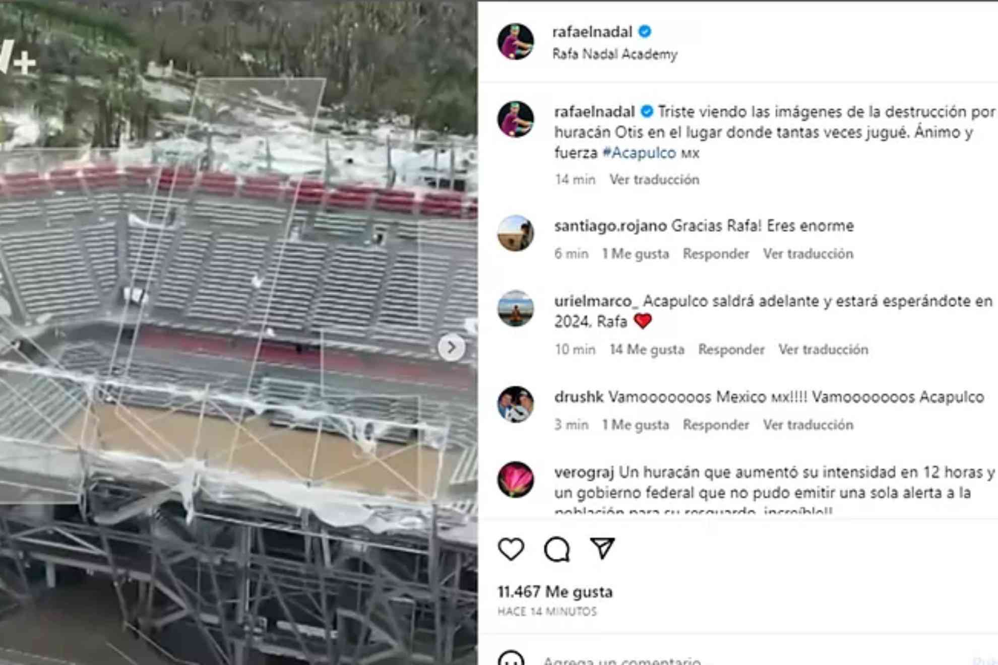 Mensaje de Rafael Nadal.