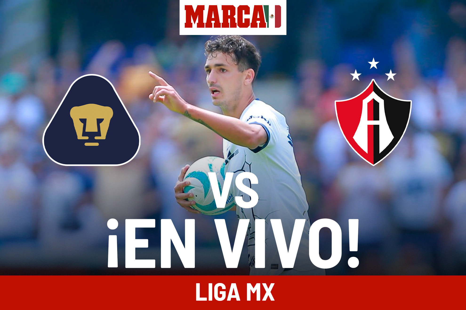 Juego de Pumas vs Atlas hoy EN VIVO Online. Partido de Liga MX 2023 J15