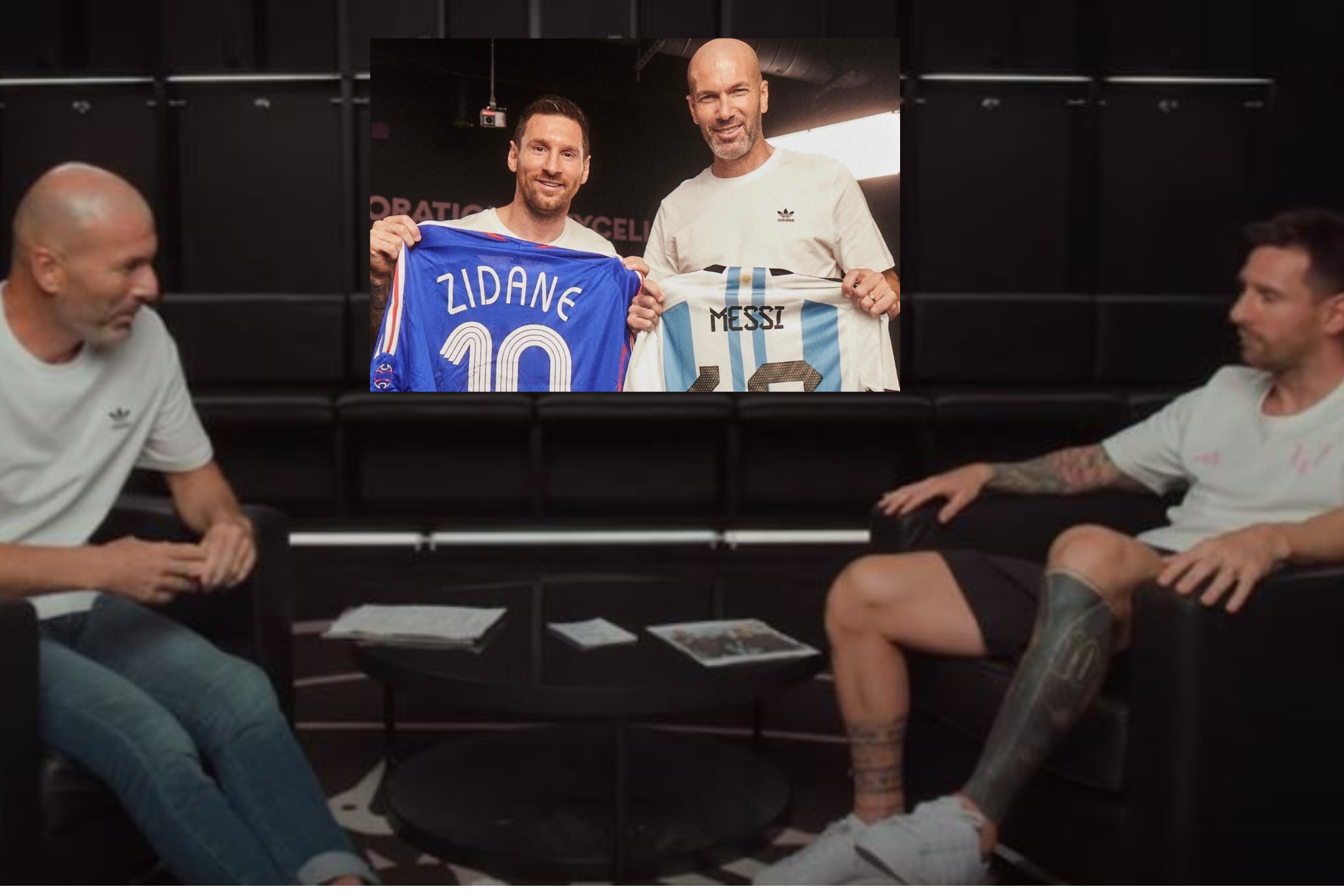 Zidane y Messi, de charla futbolera: Todos quer�amos ser Maradona y ninguno lleg� a serlo