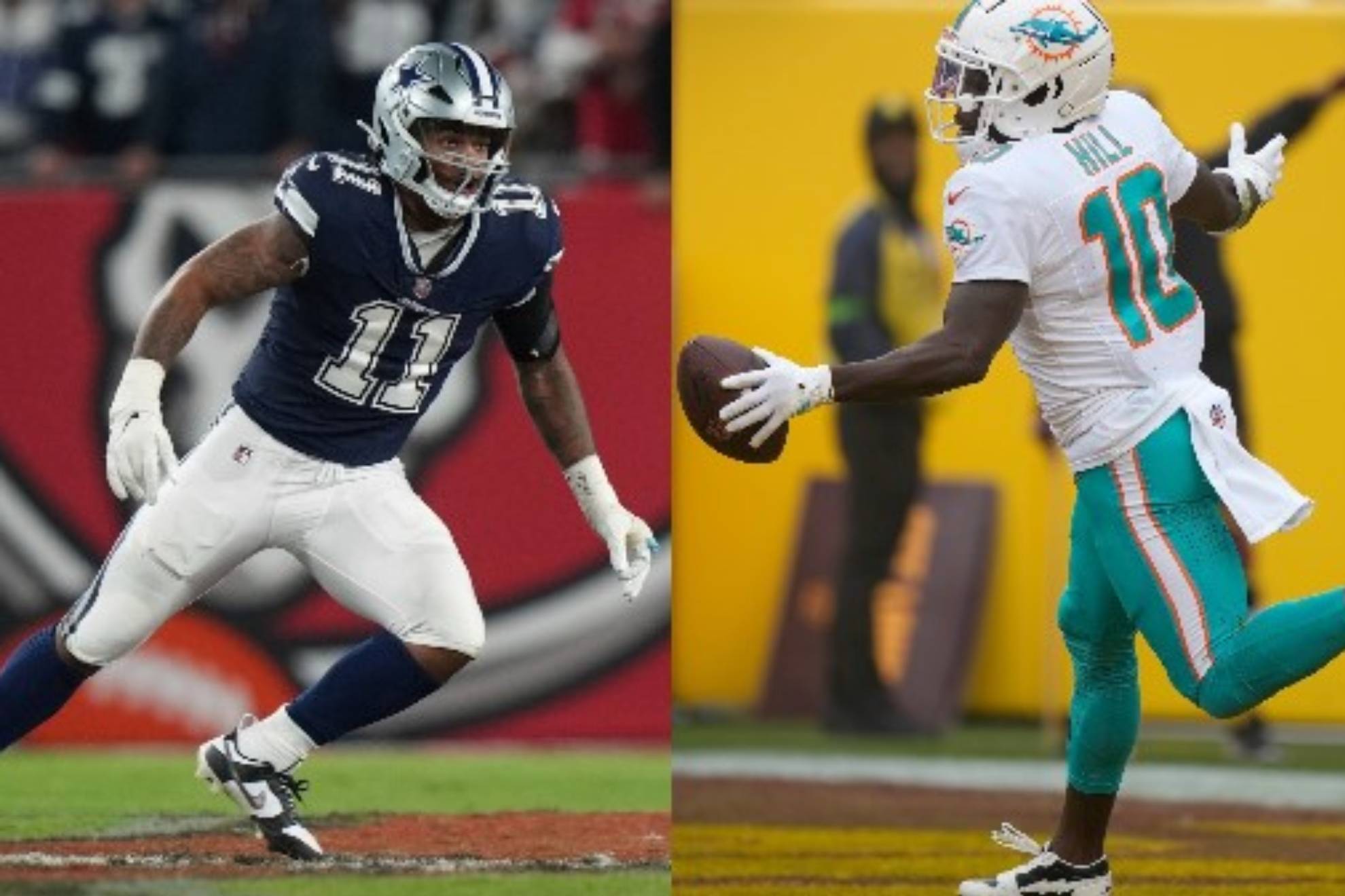 Micah Parsons Tyreek Hill Dallas Cowboys Miami Dolphins NFL