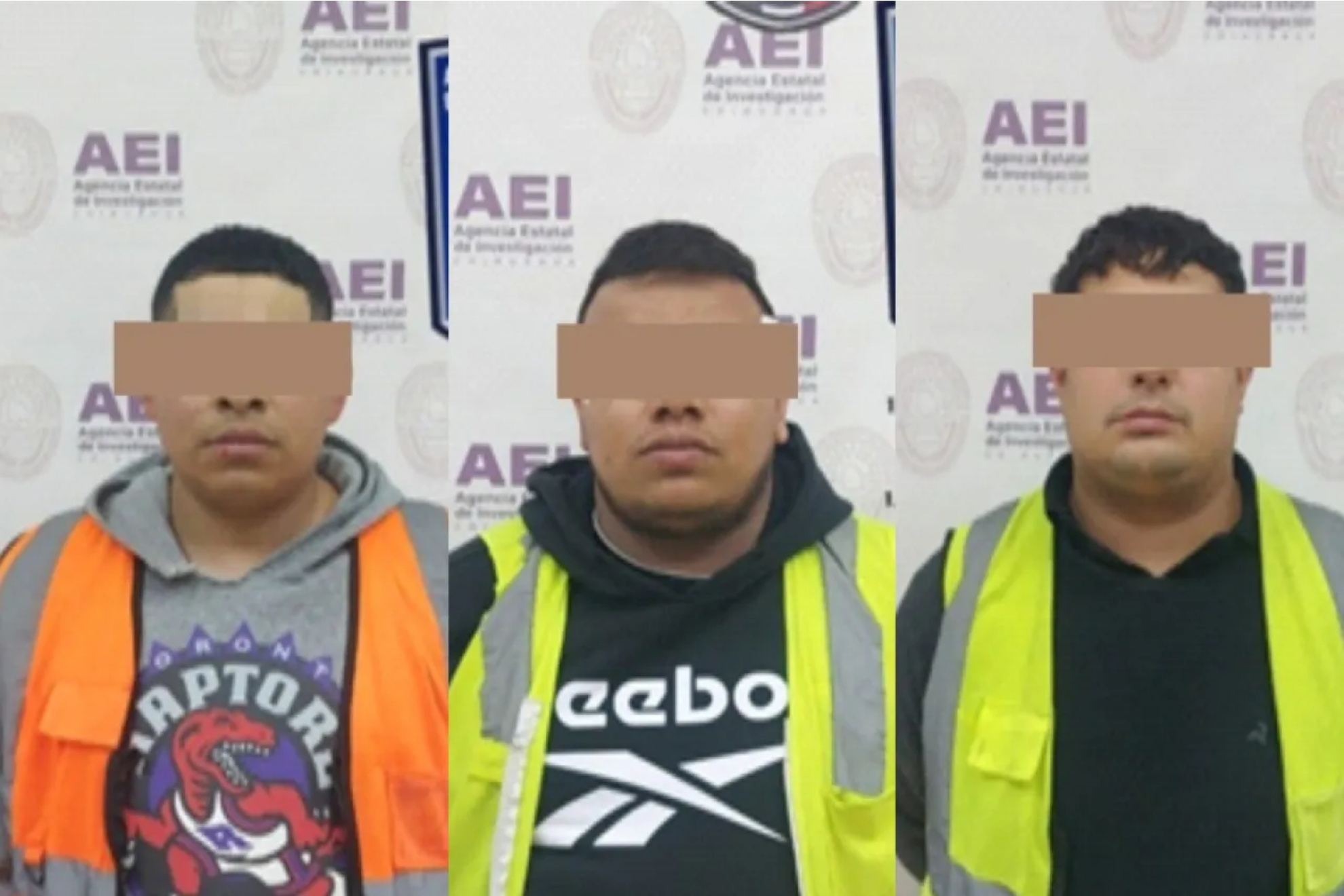 Los detenidos fueron identificados como: Daniel R. R., Pablo C. C., y Axel Gerardo A. R.