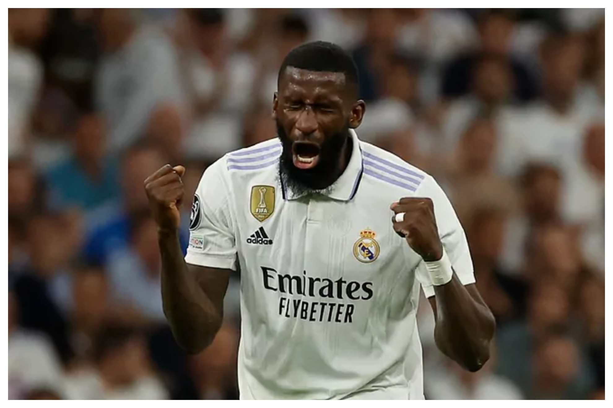 R�diger, durante un partido con el Real Madrid