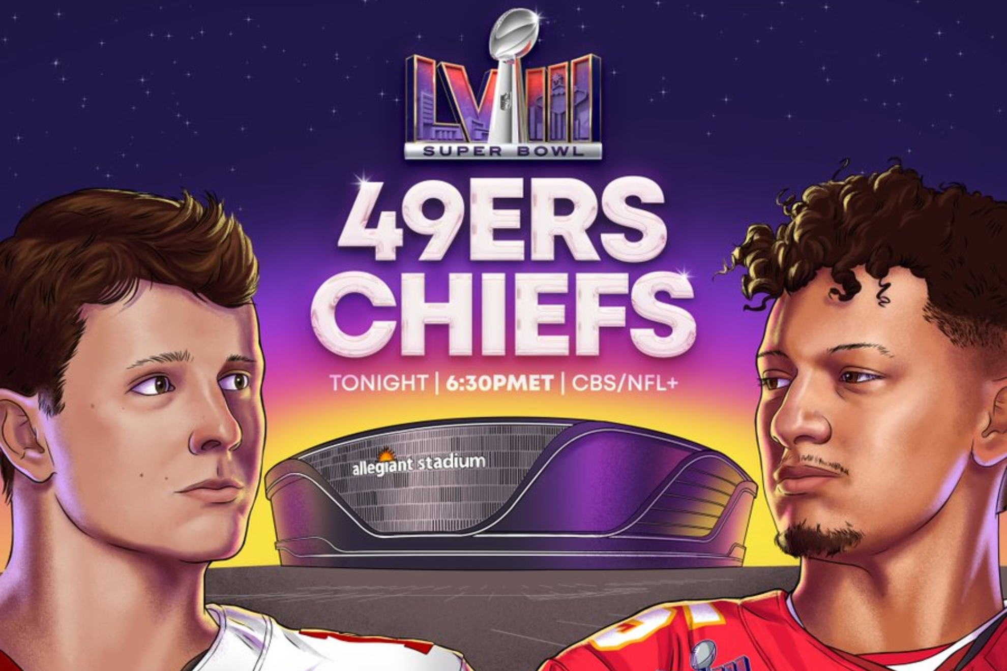 Purdy vs Mahomes HOY como parte del choque del Super Bowl LVIII.