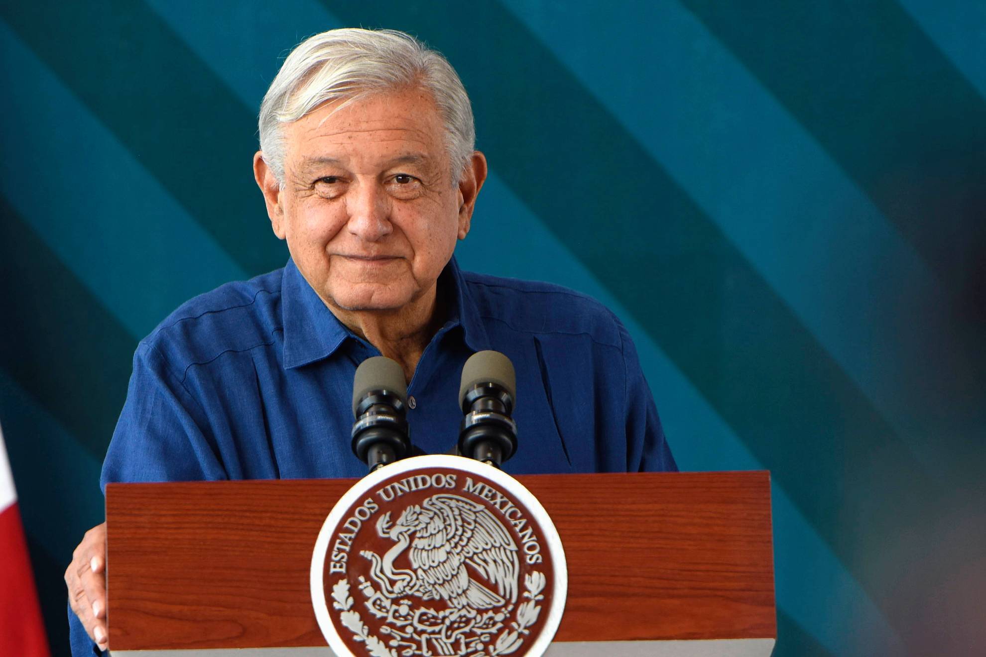 El presidente Andr�s Manuel L�pez Obrador en su conferencia ma�anera en M�xico
