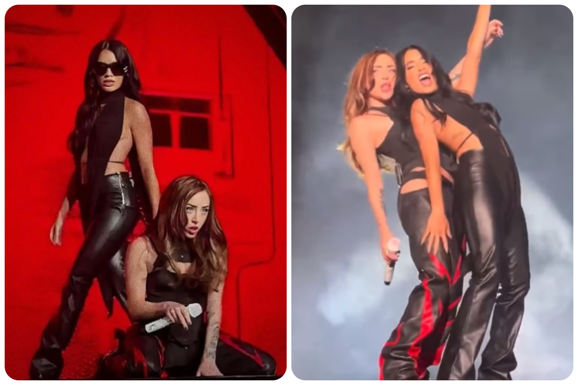 Las cantantes argentinas elevaron la temperatura durante el concierto.