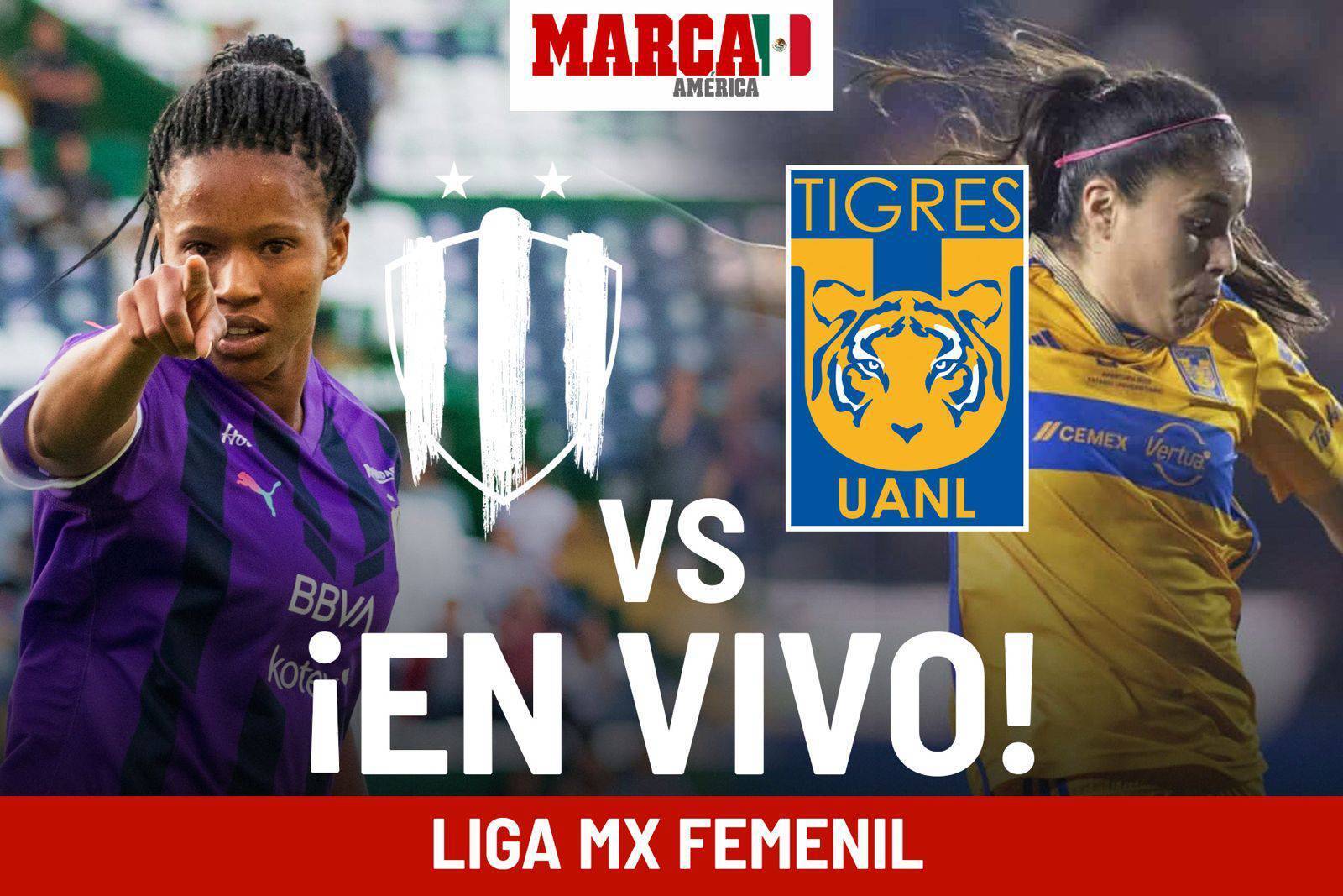 Rayadas de Monterrey vs Tigres Femenil EN VIVO Online. Empatan Rayadas ...