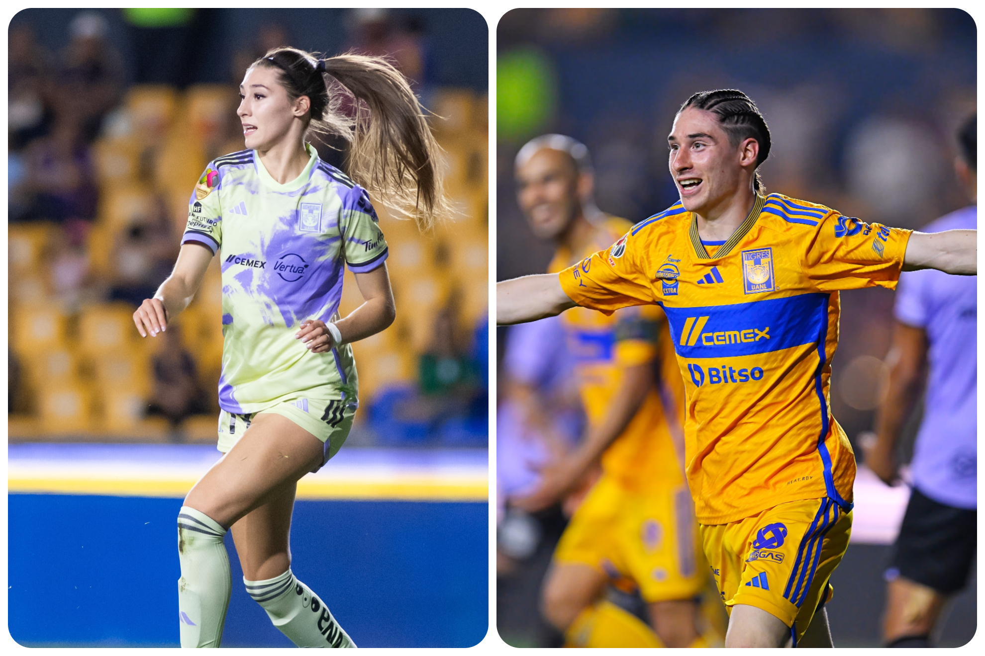 Tanto Marcelo como Tatiana juegan para Tigres en el futbol mexicano.