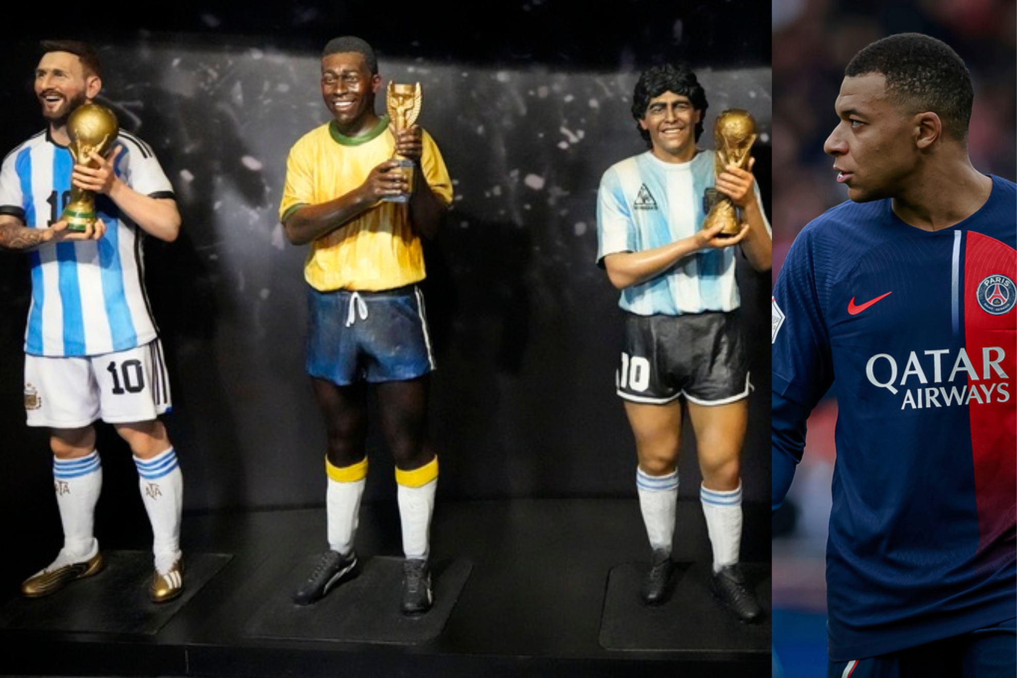 Kylian Mbapp� golea a Leo Messi, aunque pierde con el rey del merchandising: Diego Maradona