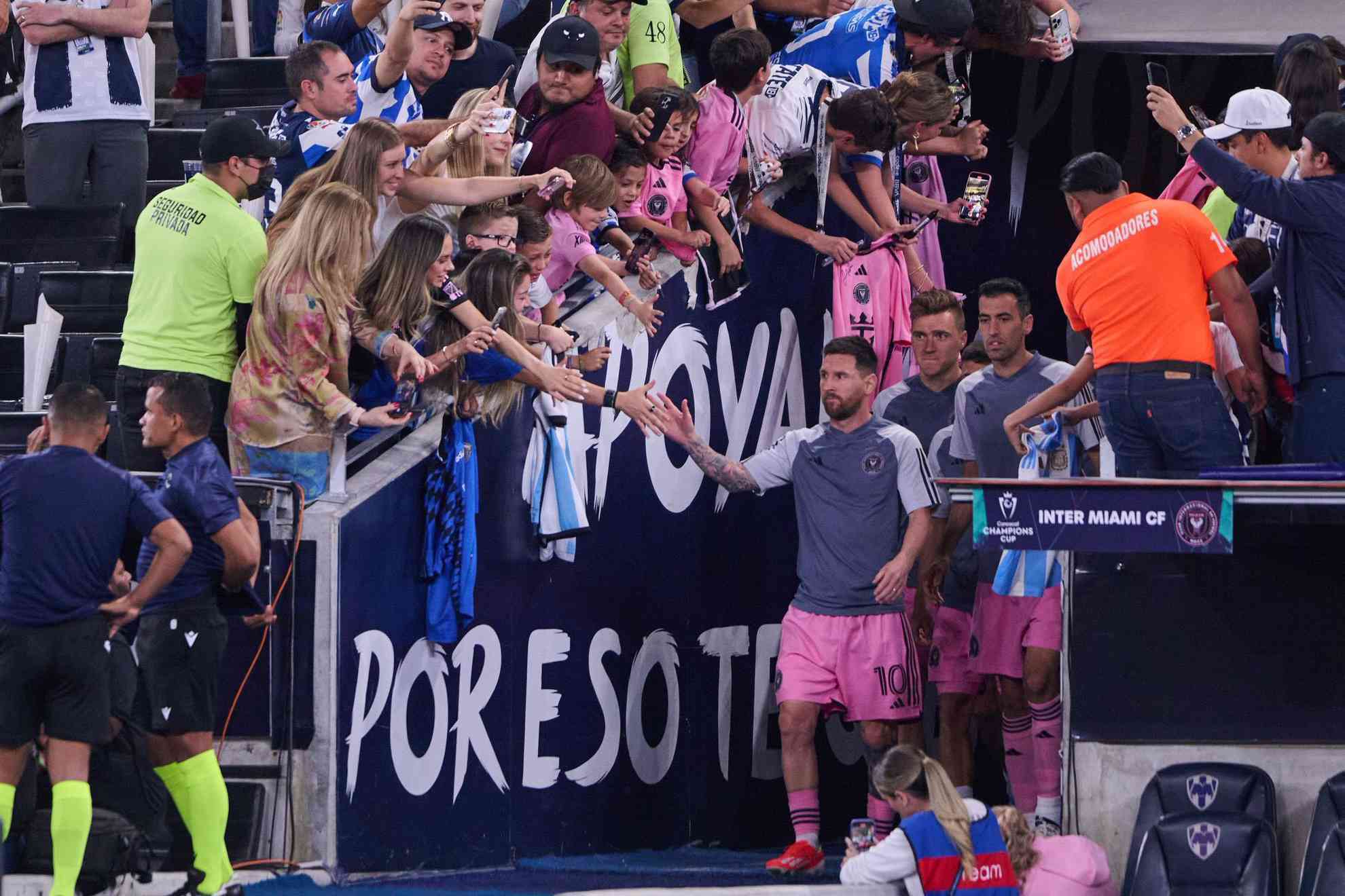 Lionel Messi y Katty Mart�nez.