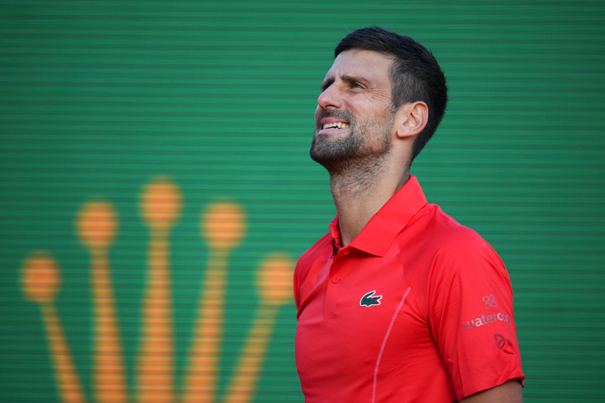 Djokovic se lamenta durante su partido ante Ruud.