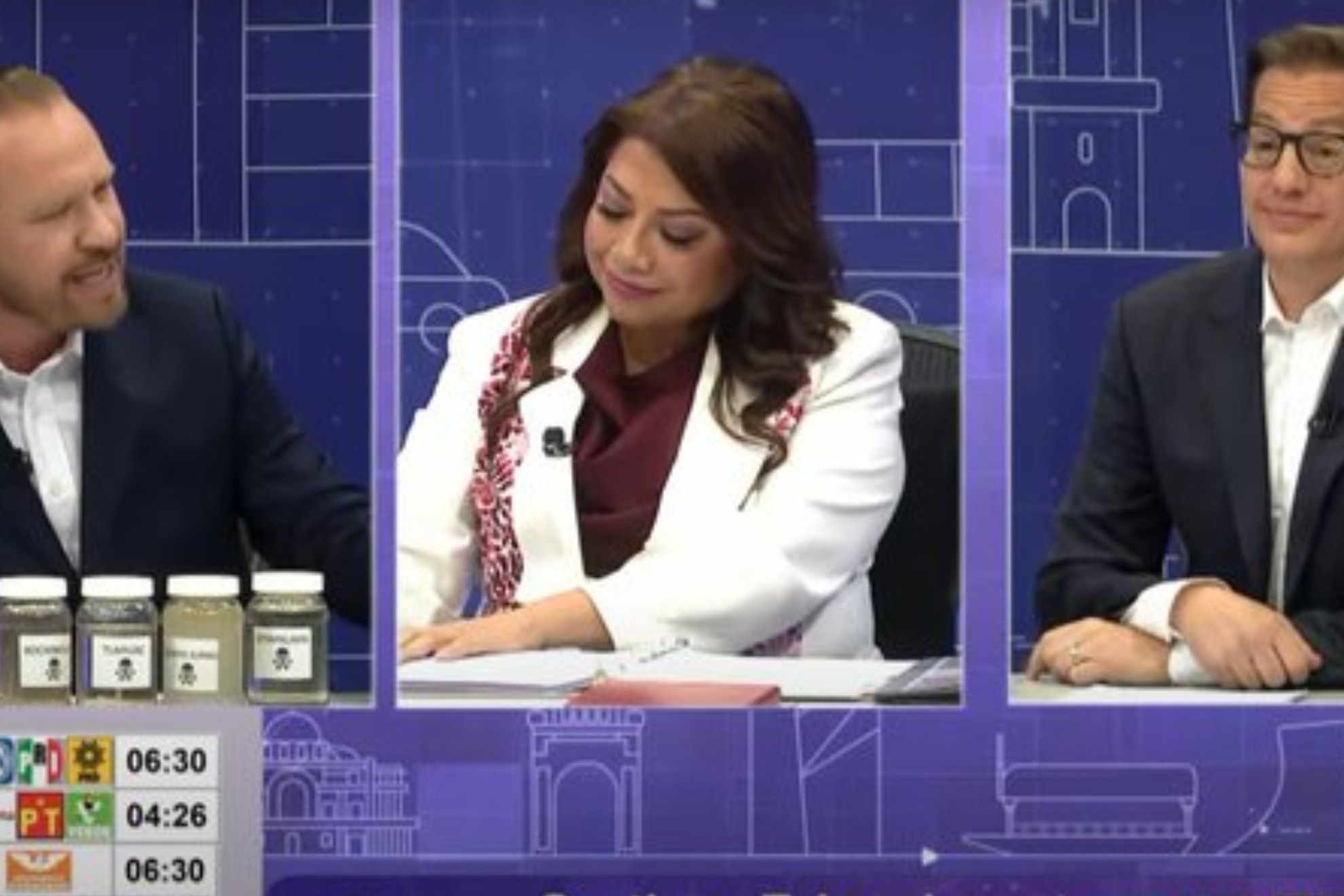 Segundo Debate CDMX: El agua y otras acusaciones entre Clara Brugada, Santiago Taboada y Salom�n Chertorivsky