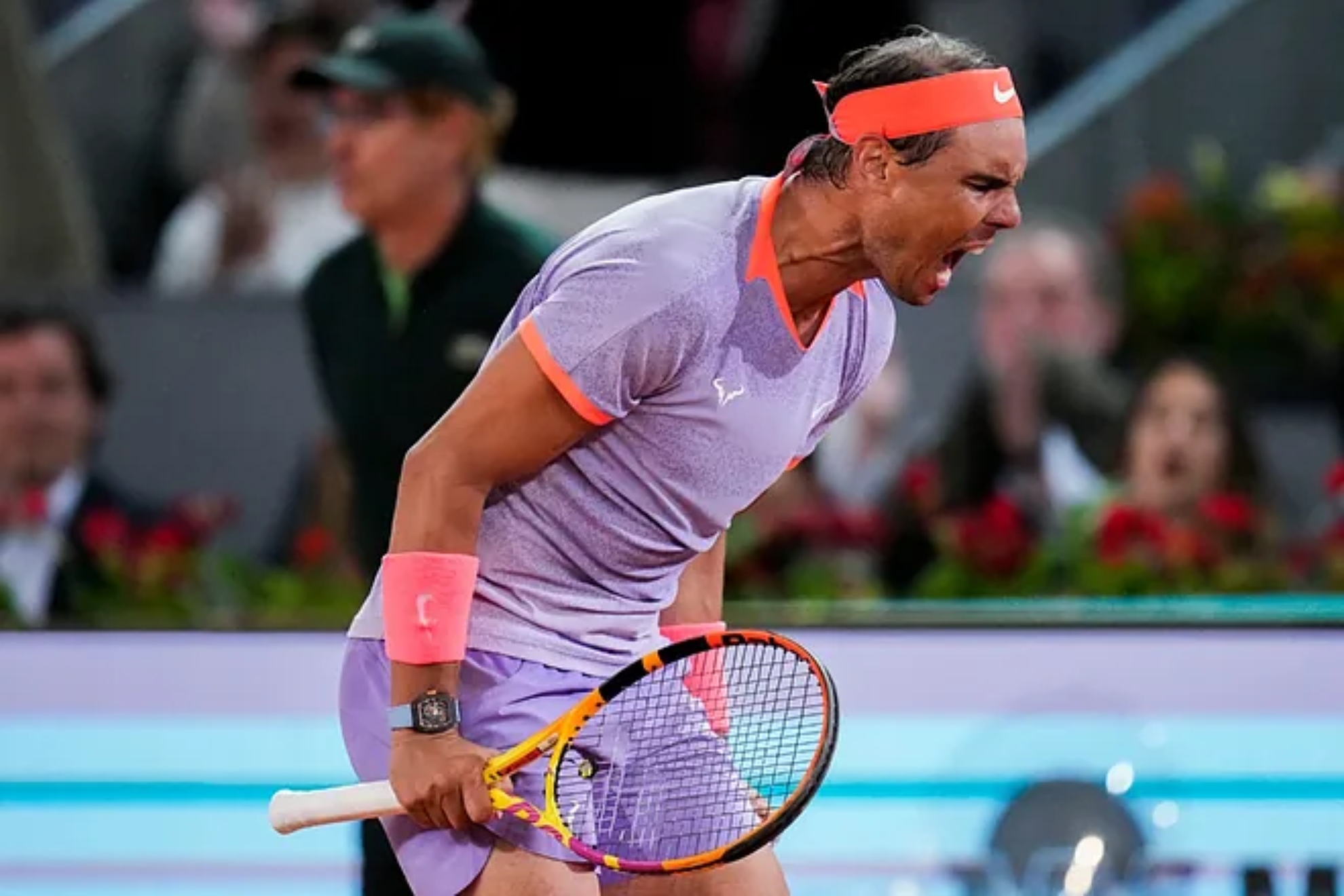 Nadal celebra un punto en Madrid
