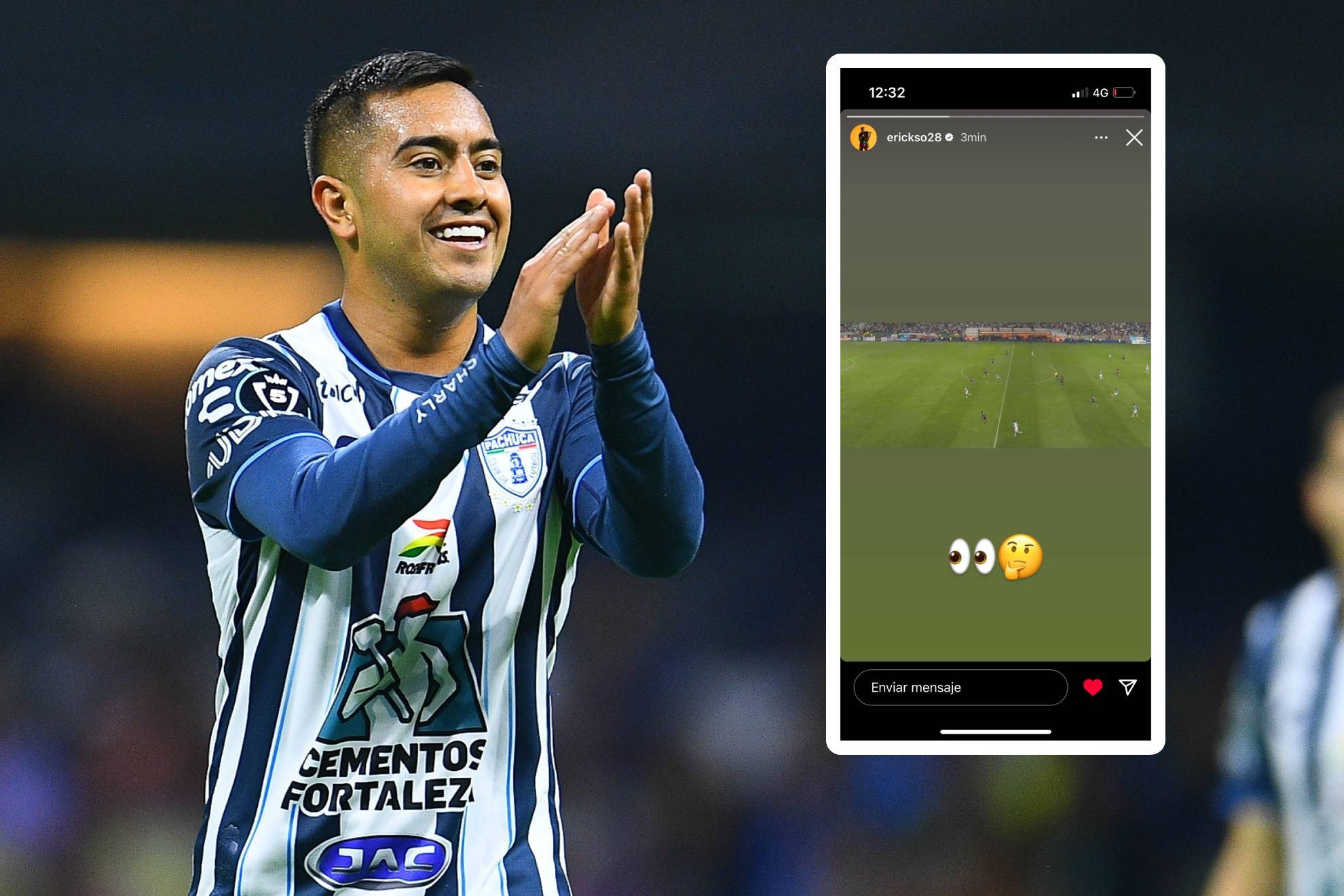 El jugador de Pachuca borr� la imagen minutos despu�s