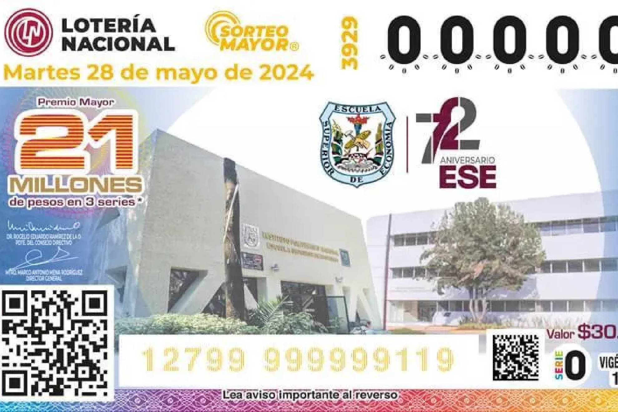 Loter�a Nacional realiza el Sorteo Mayor n�mero 3929.