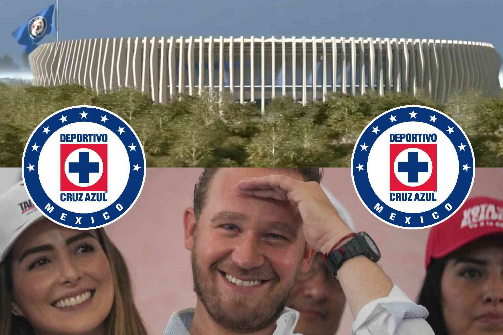 Nuevo Estadio de Cruz Azul y Santiago Taboada.