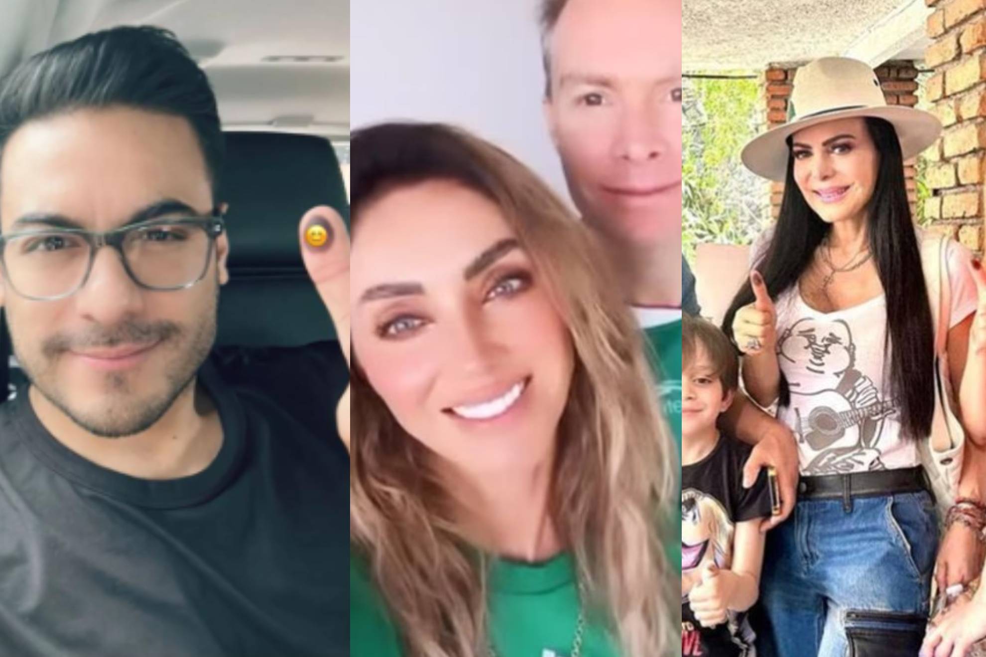 Carlos Rivera, Anah� con Manuel Velasco y Maribel Guardia, entre famosos que ya votaron