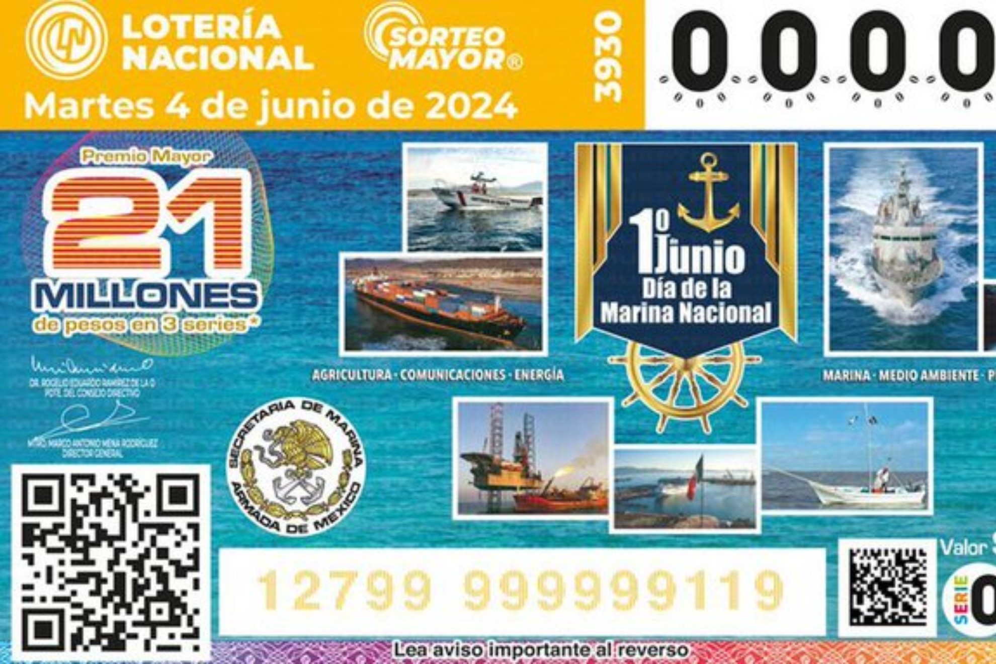 Resultados Loter�a Nacional martes 4 de junio 2024: lista Sorteo Mayor 3930