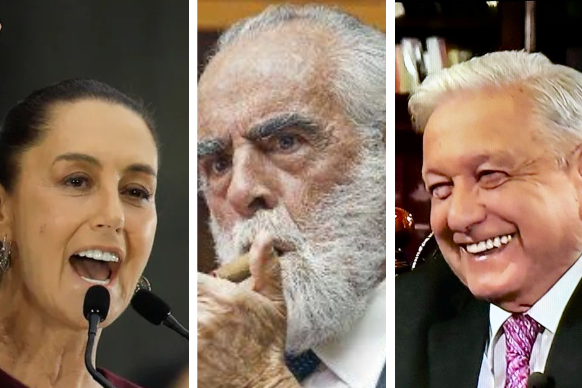 Claudia Sheinbaum, Diego Fern�ndez de Cevallos y AMLO