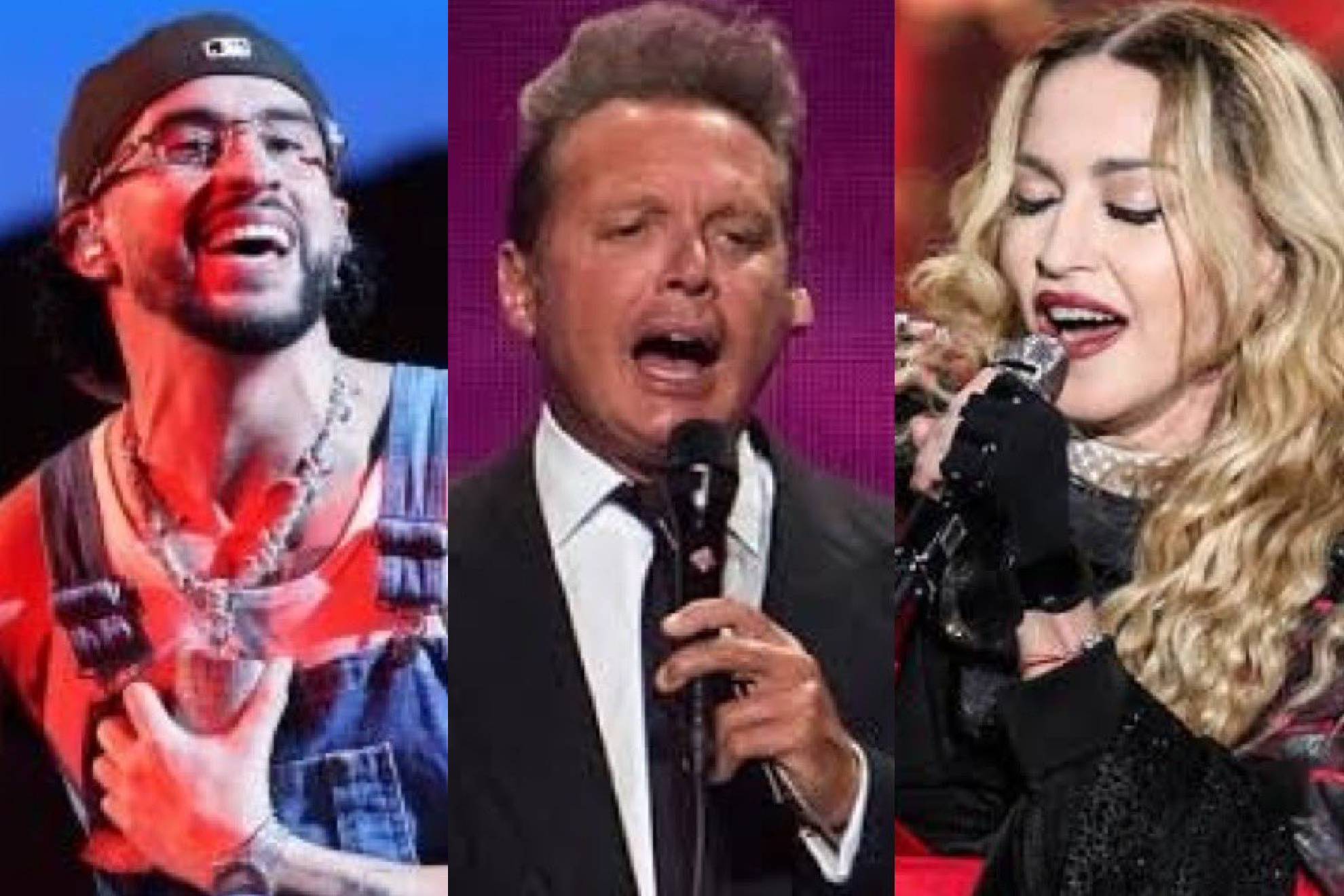 Luis Miguel, Madonna y Bad Bunny, los artistas m�s taquilleros del mundo en este 2024.