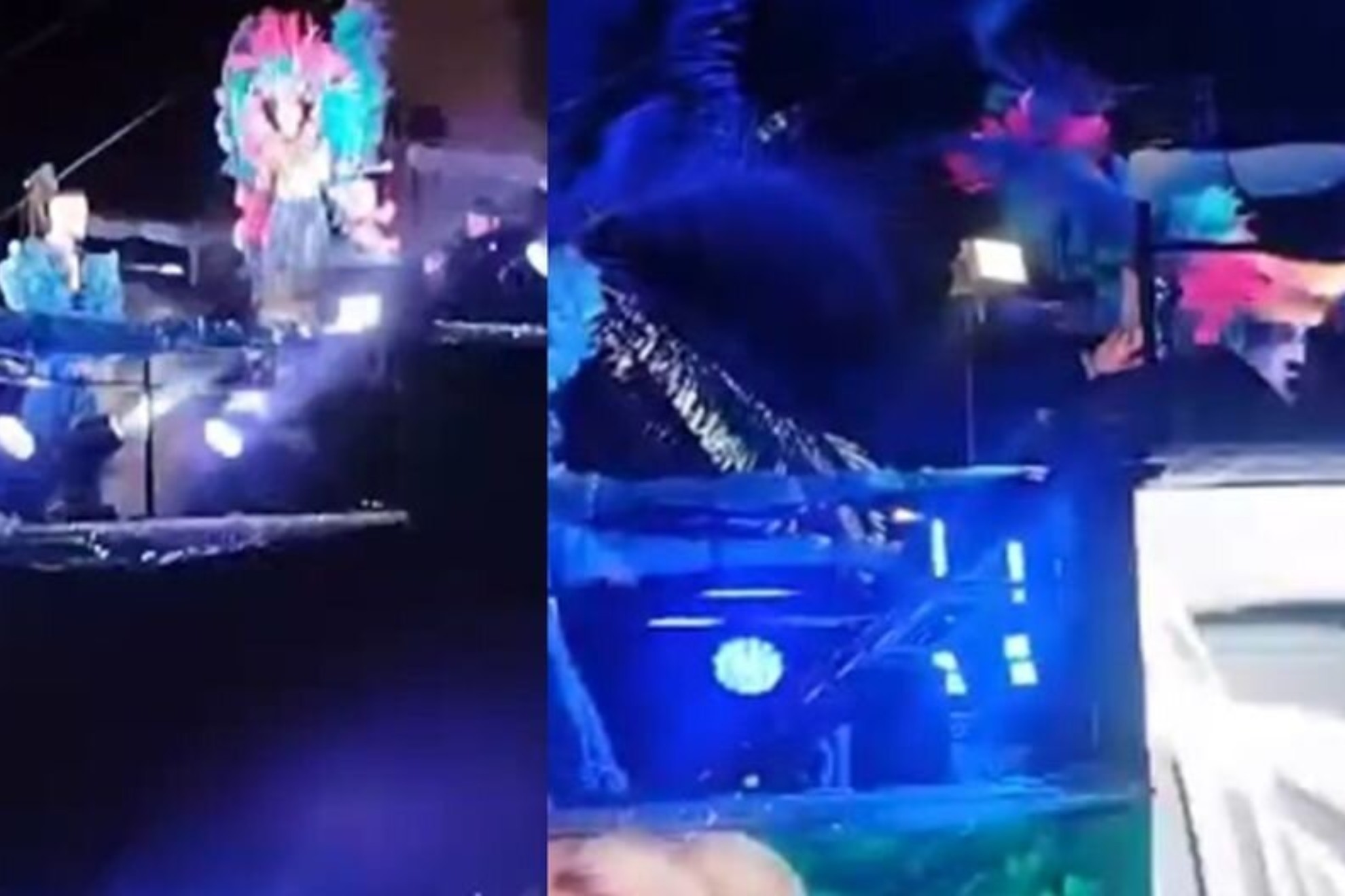 Yuri se enoja con ch�fer de carro aleg�rico tras su ca�da en el Carnaval de Veracruz