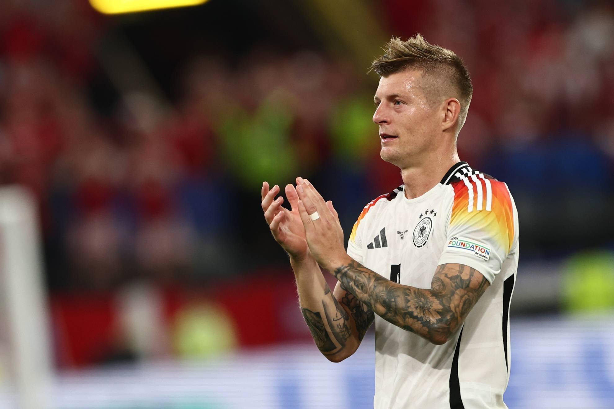 Toni Kroos en un partido de la Eurocopa 2024