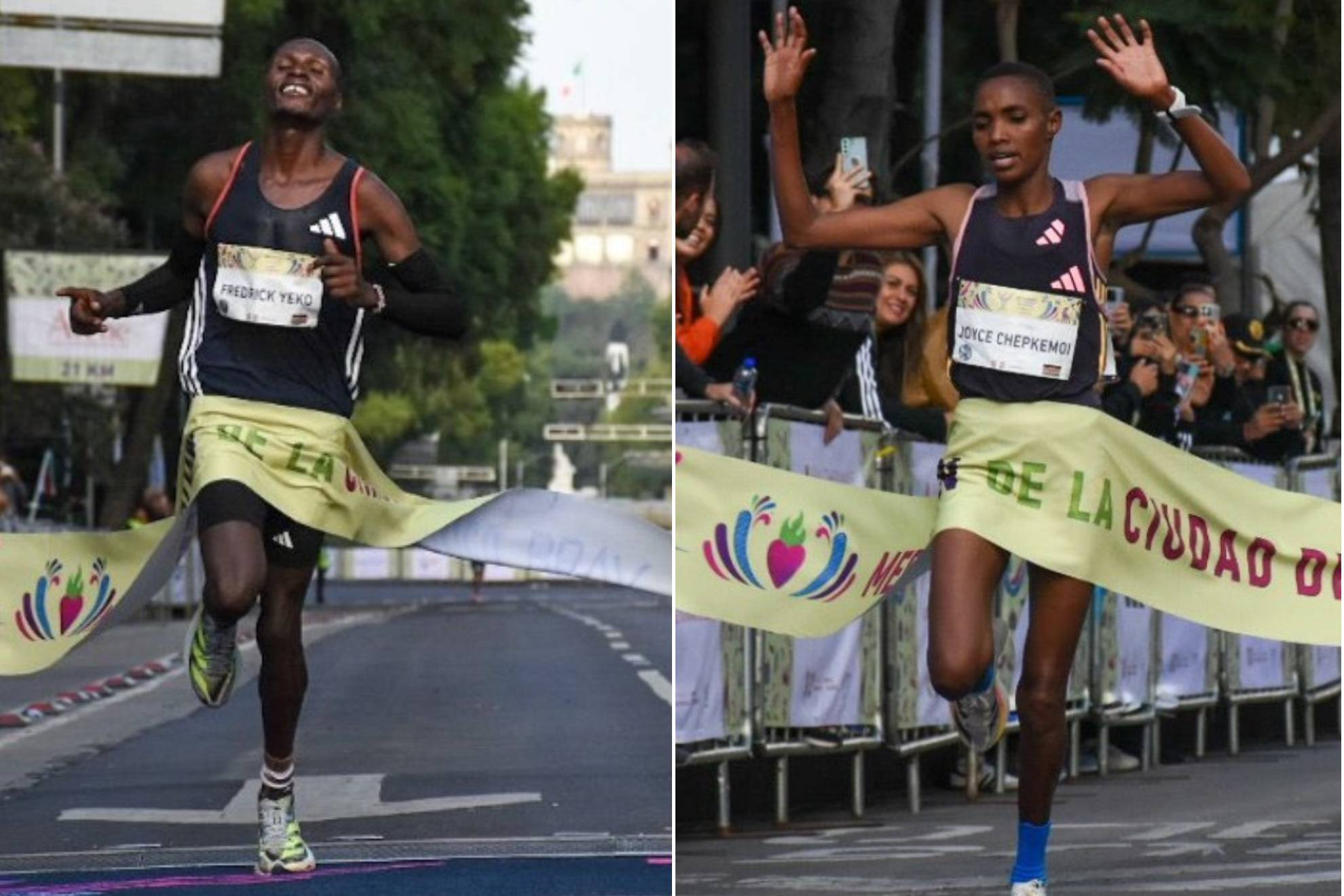 Joyce Chepkemoi Tele y Frederick Yeko Domongole ganadores del Medio Marat�n CDMX 2024