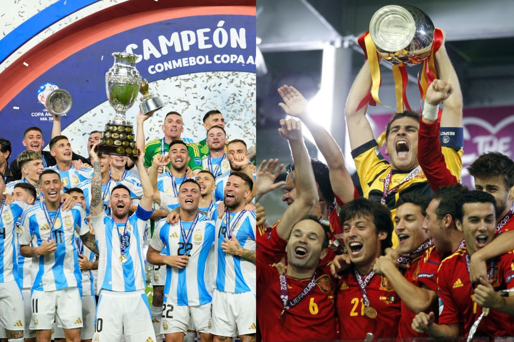 Selecci�n argentina y Selecci�n espa�ola