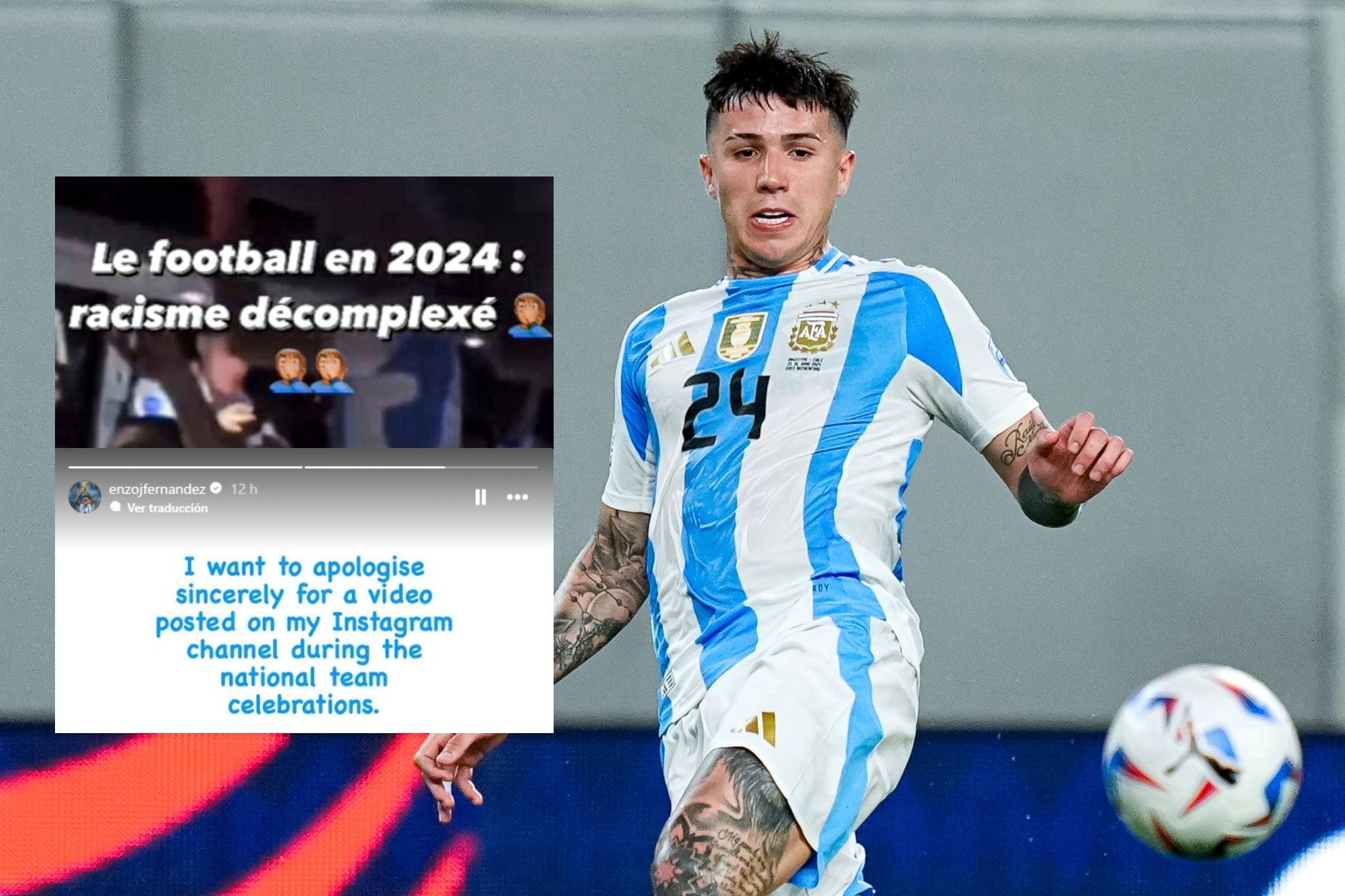 Enzo Fern�ndez pide disculpas por su live