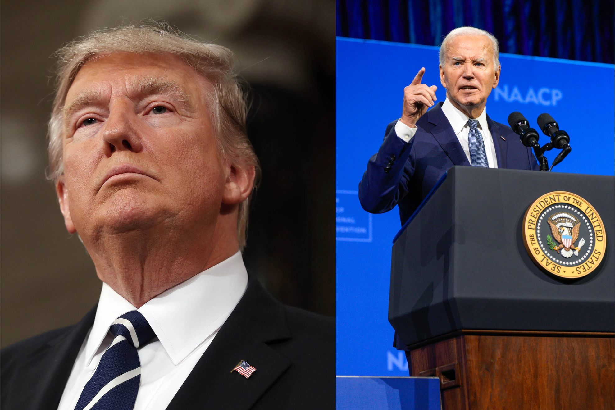 Trump reacciona a baja de Biden como candidato