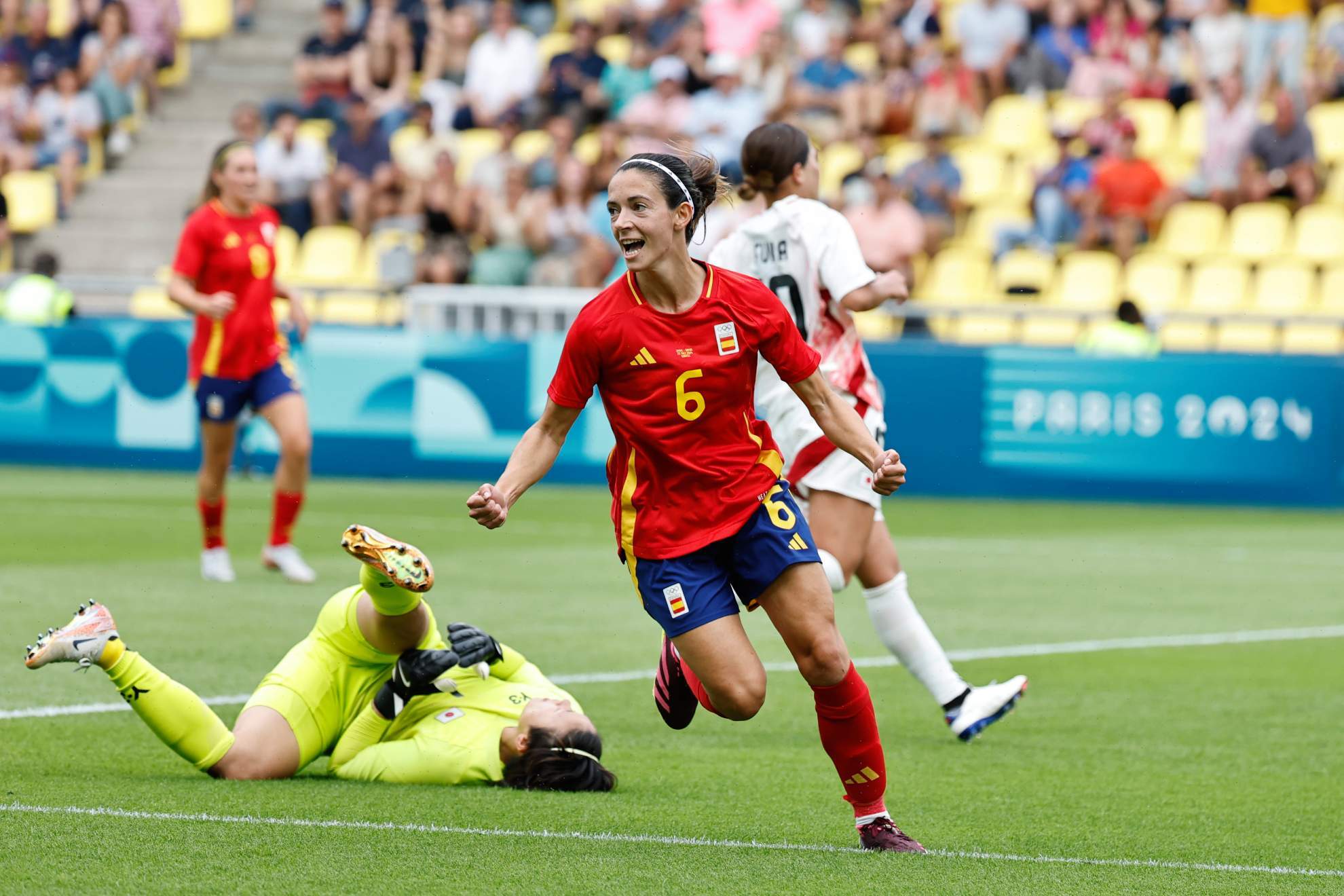 Aitana fue la autora del empate de Espa�a en el primer tiempo en Par�s 2024 ante Jap�n