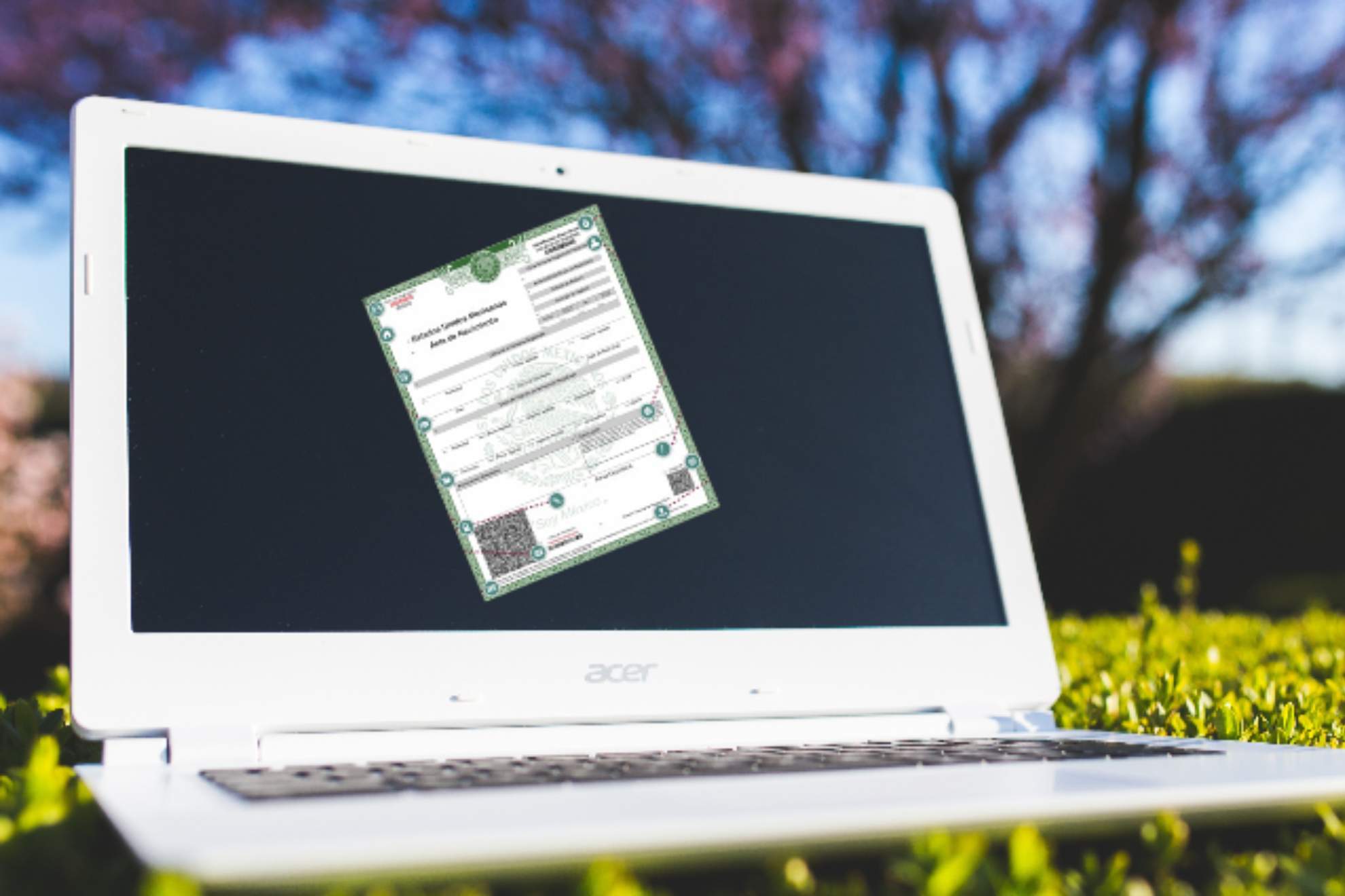 El acta de nacimiento la puedes tramitar e imprimir desde la comodidad de tu casa en M�xico