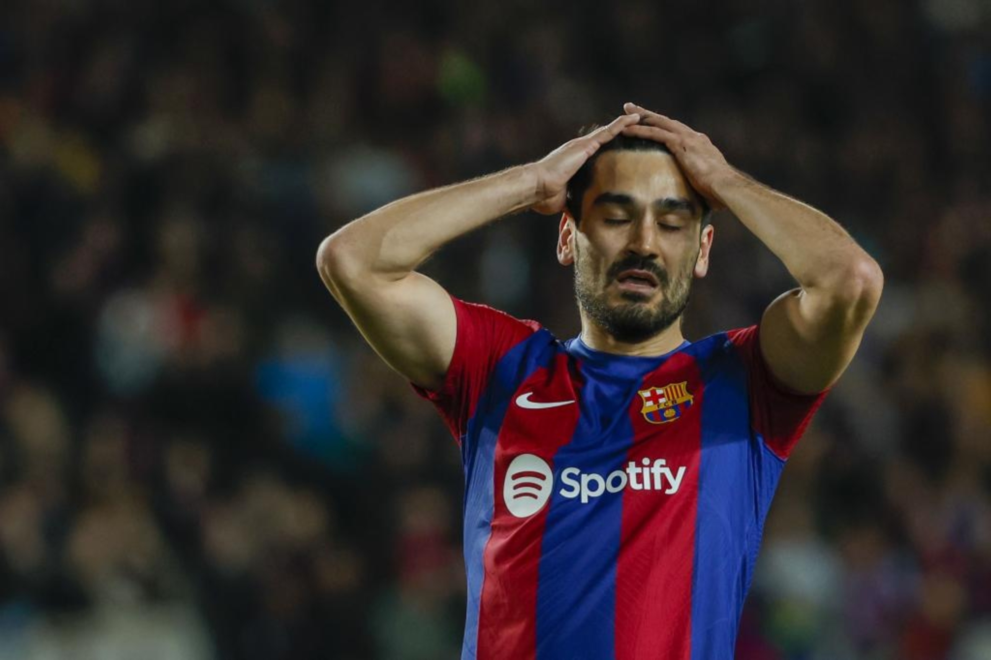 Ilkay G�ndogan en un partido con el Barcelona
