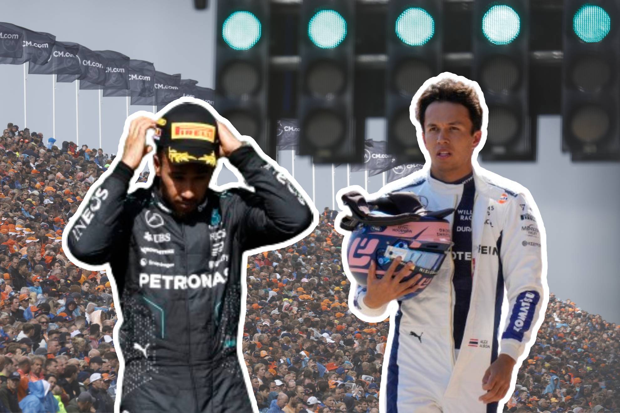 Hamilton y Albon perdieron lugares en la parrilla de salida en Pa�ses Bajos