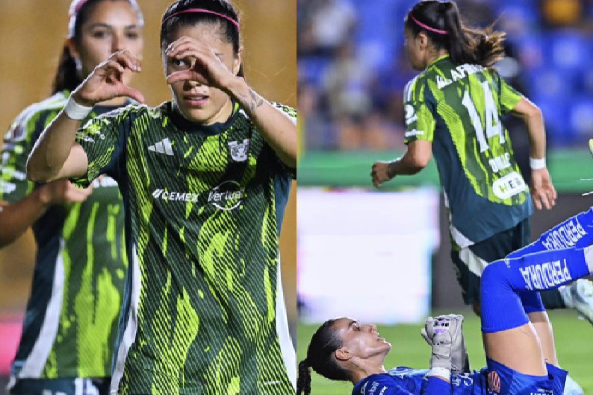 Tigres Femenil golea al Necaxa con cinco goles de la Maga Ovalle.