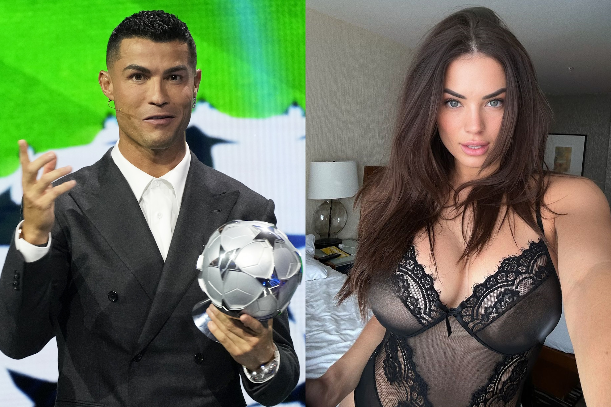 Cristiano Ronaldo Alyson Eckmann conductora tv Espa�a Al Nassr Real Madrid LaLiga