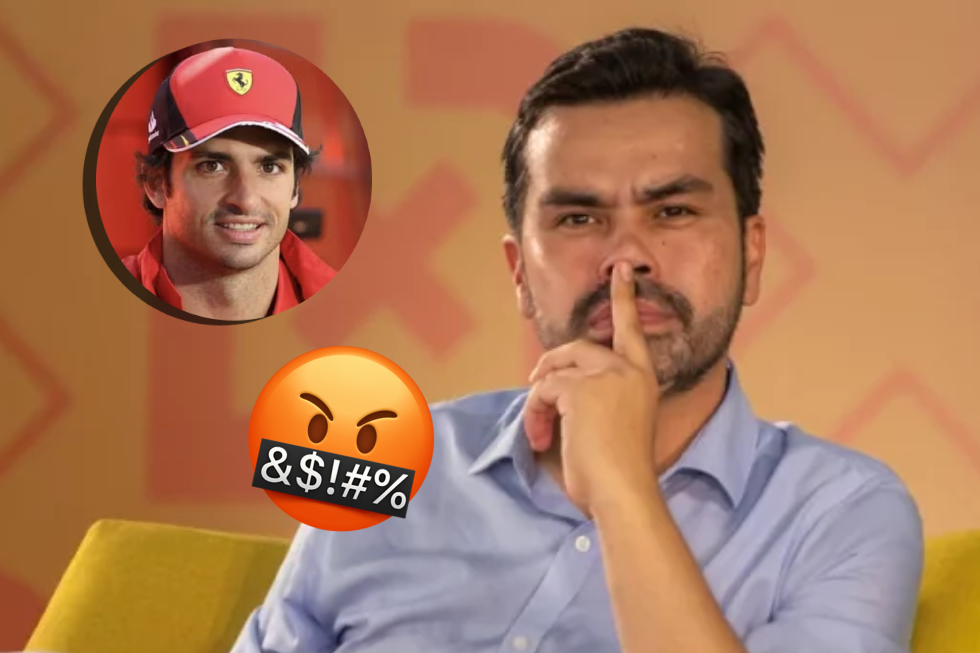 Jorge �lvarez M�ynez y su peculiar forma de defender a Checo P�rez de Carlos Sainz por el choque en el GP de Azerbaiy�n